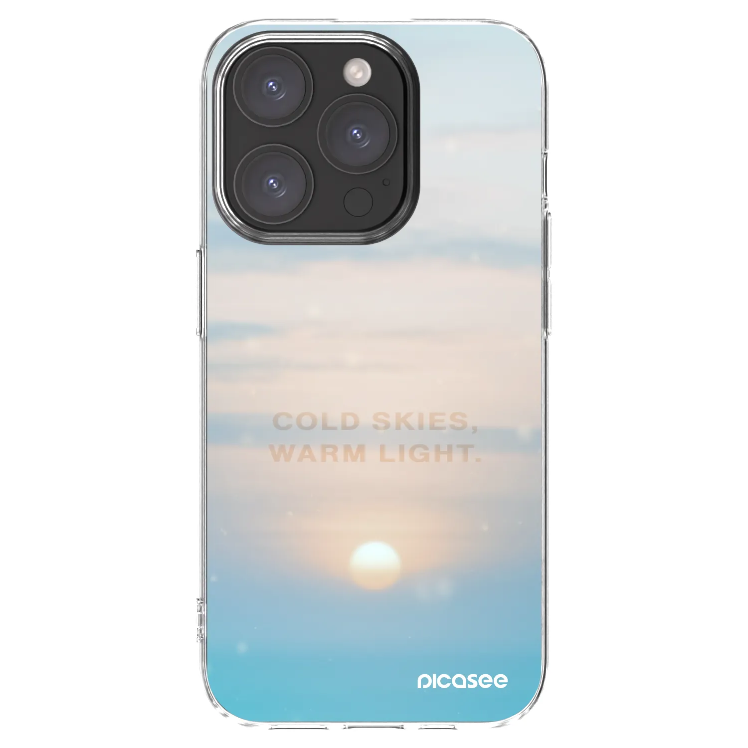 Picasee silikonowe przeźroczyste etui na Apple iPhone 15 Pro - COLD SKIES