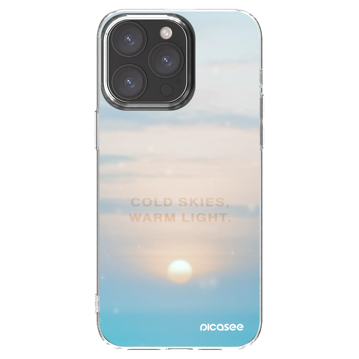Picasee silikonowe przeźroczyste etui na Apple iPhone 15 Pro Max - COLD SKIES