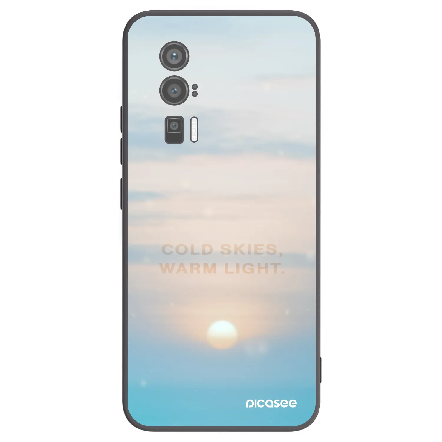 Picasee silikonowe czarne etui na Xiaomi Poco F5 Pro 5G - COLD SKIES