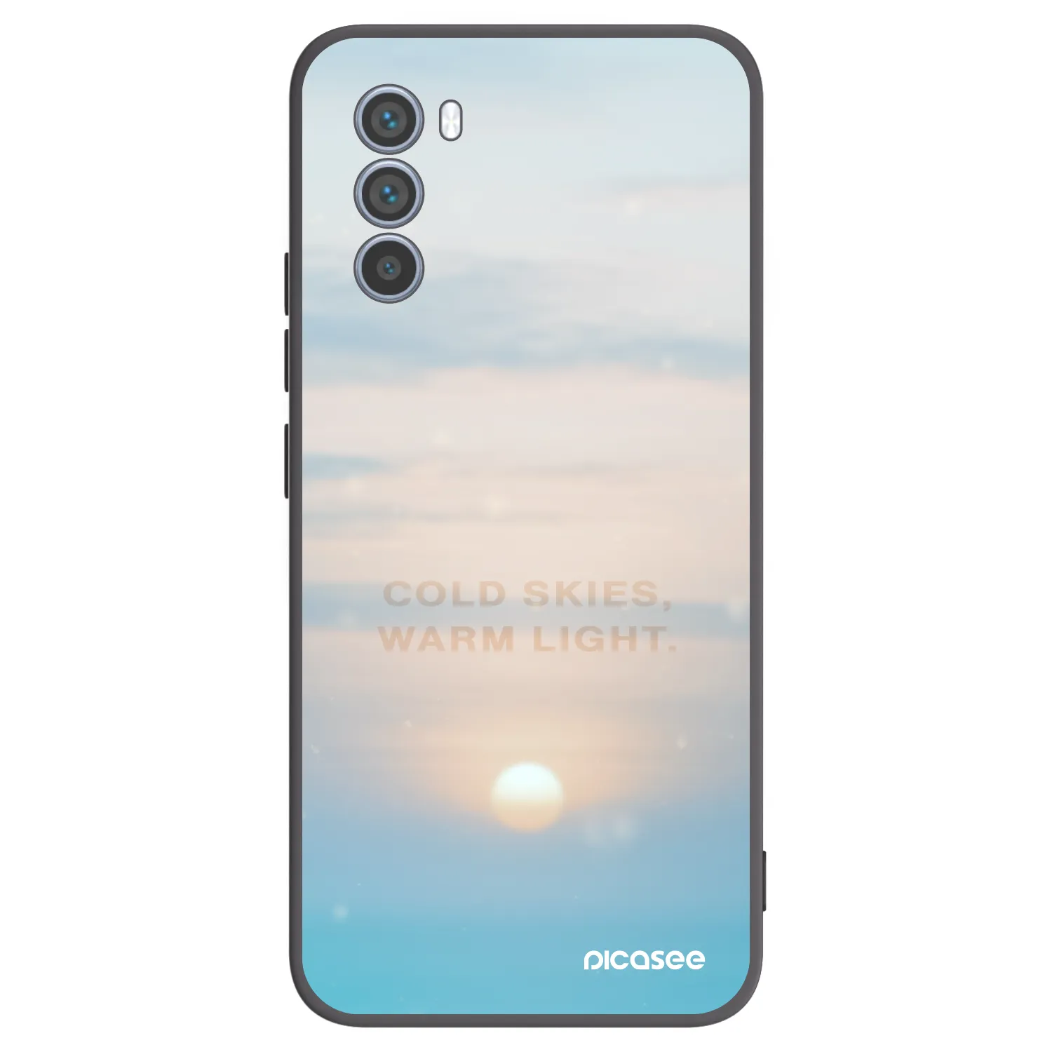 Picasee silikonowe czarne etui na Motorola Moto G62 - COLD SKIES