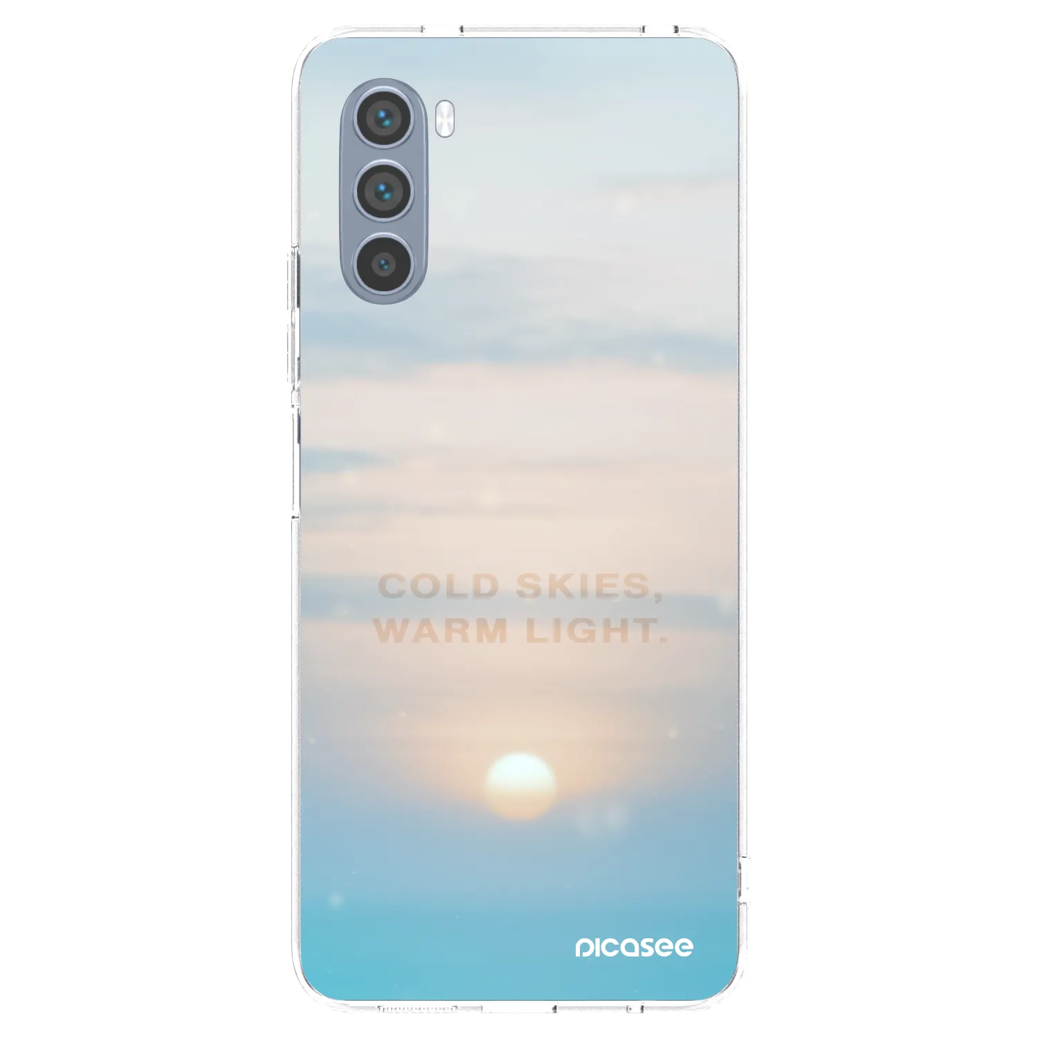 Picasee silikonowe przeźroczyste etui na Motorola Moto G62 - COLD SKIES