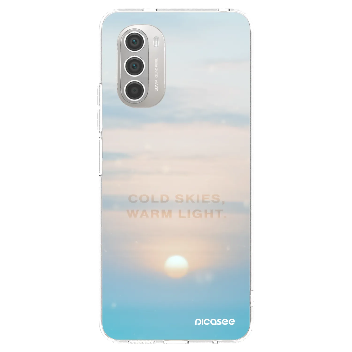 Picasee silikonowe przeźroczyste etui na Motorola Moto G51 - COLD SKIES
