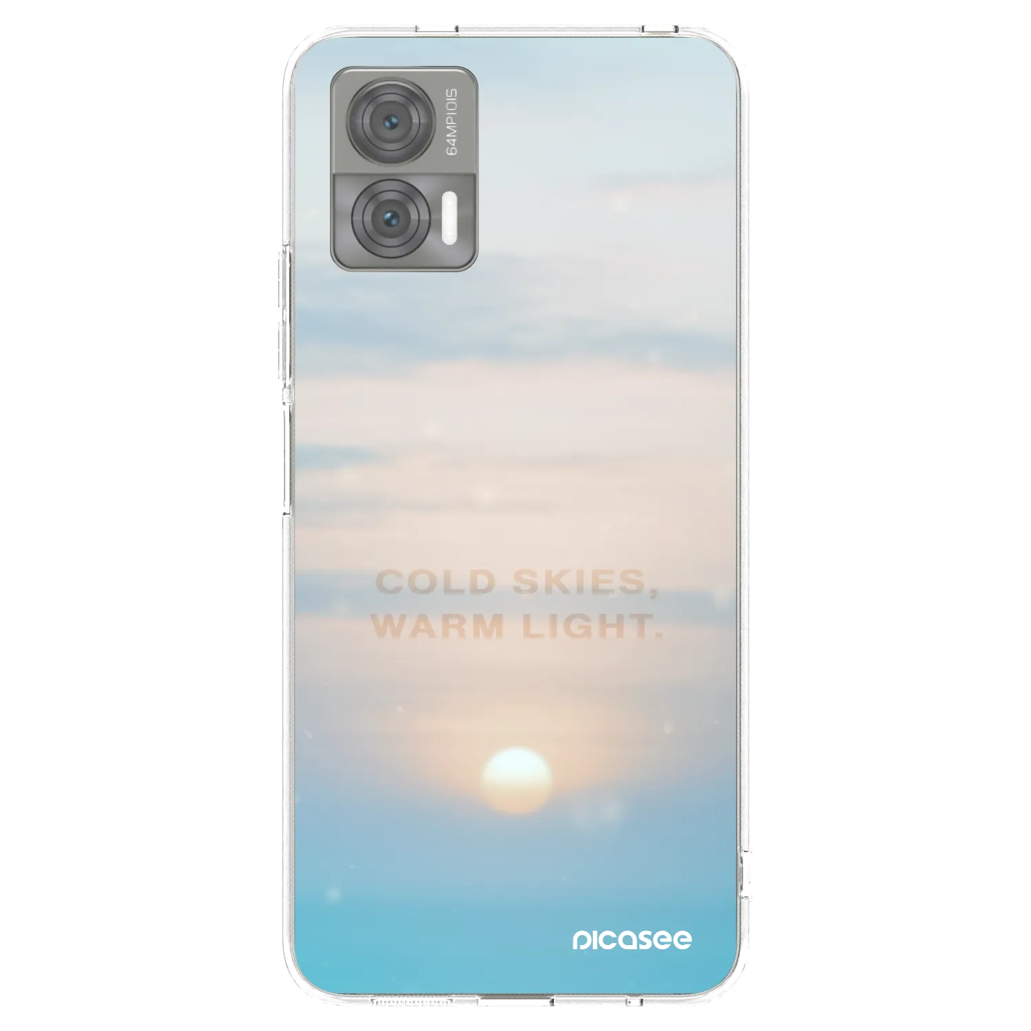 Picasee silikonowe przeźroczyste etui na Motorola Edge 30 Neo - COLD SKIES