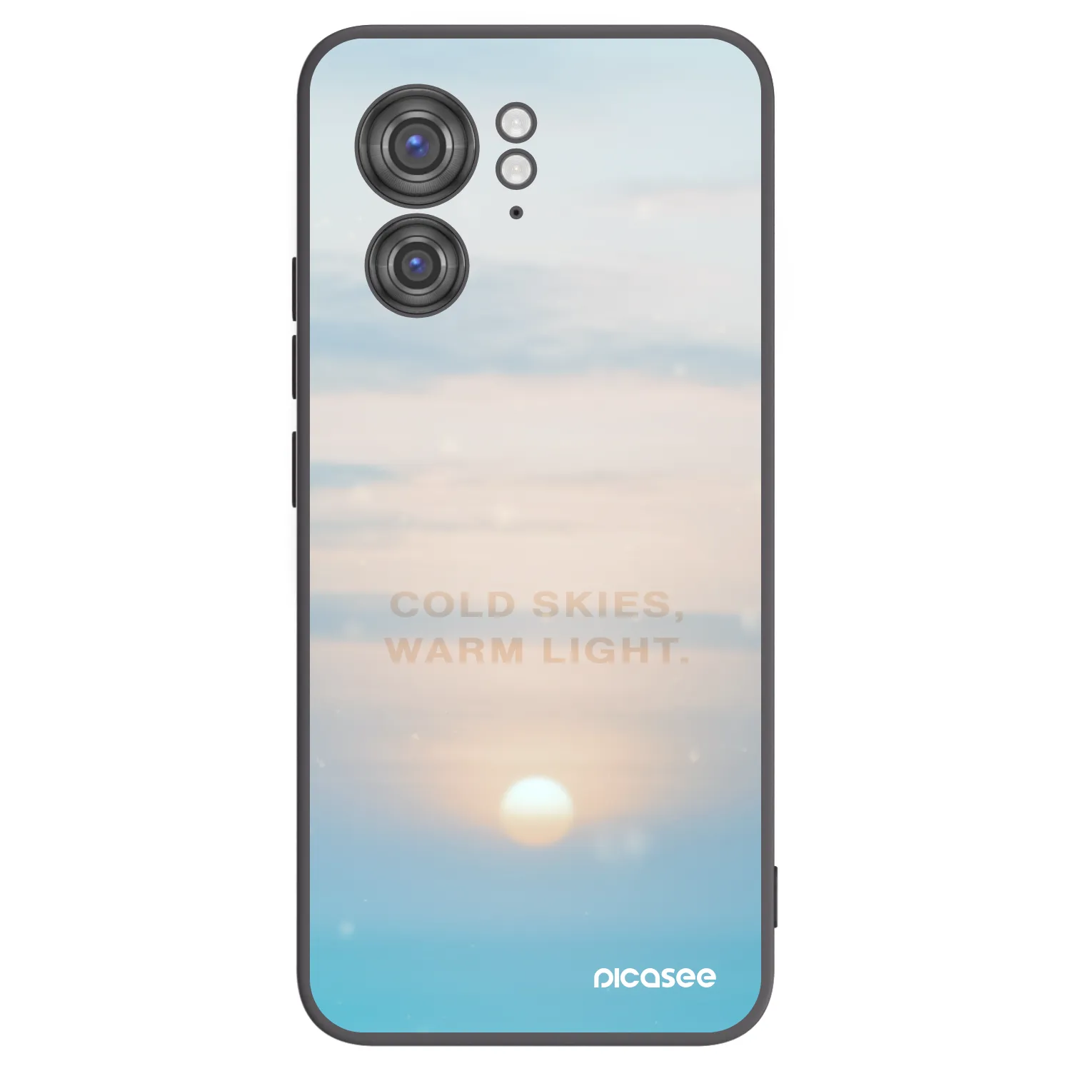 Picasee silikonowe czarne etui na Motorola Edge 40 - COLD SKIES