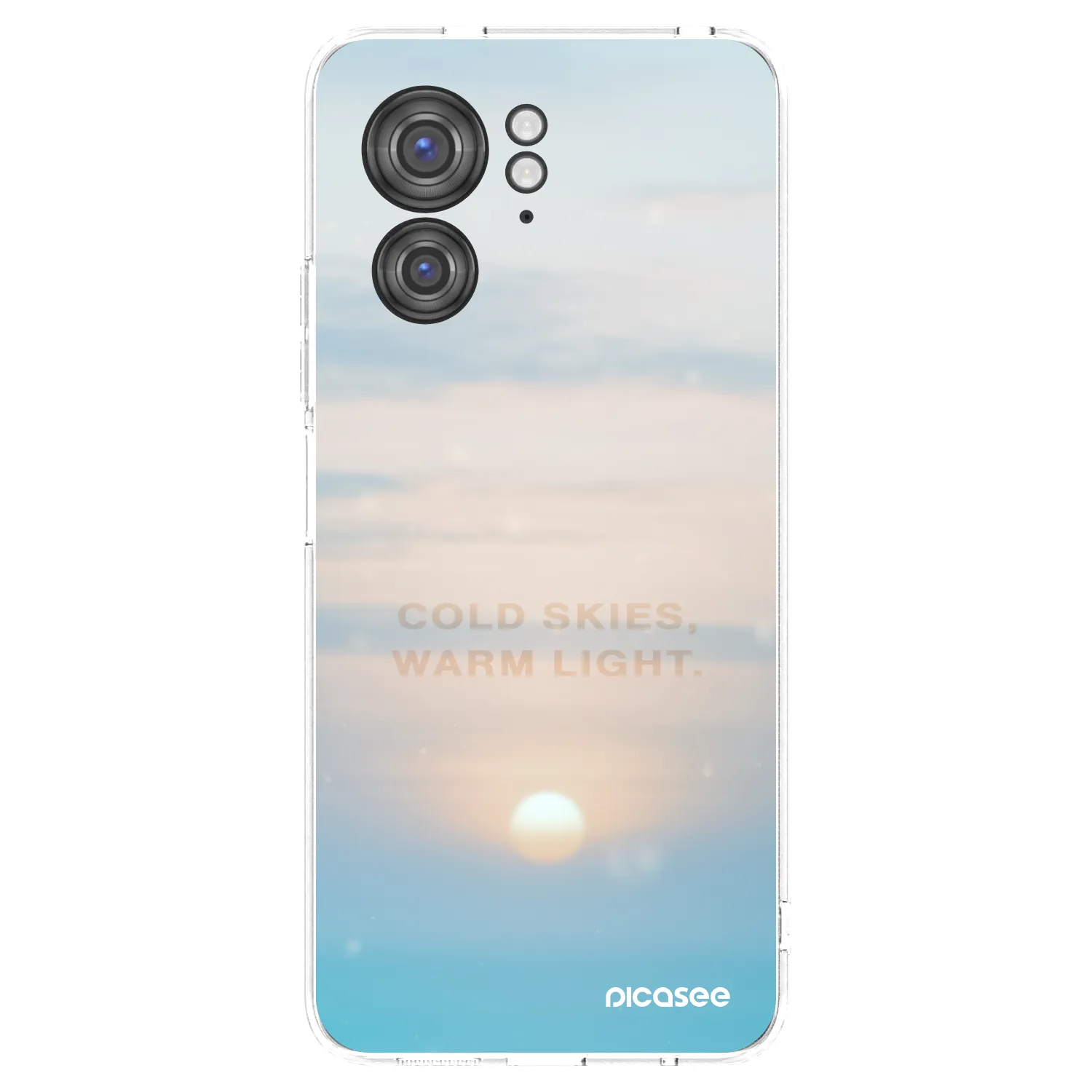 Picasee silikonowe przeźroczyste etui na Motorola Edge 40 - COLD SKIES