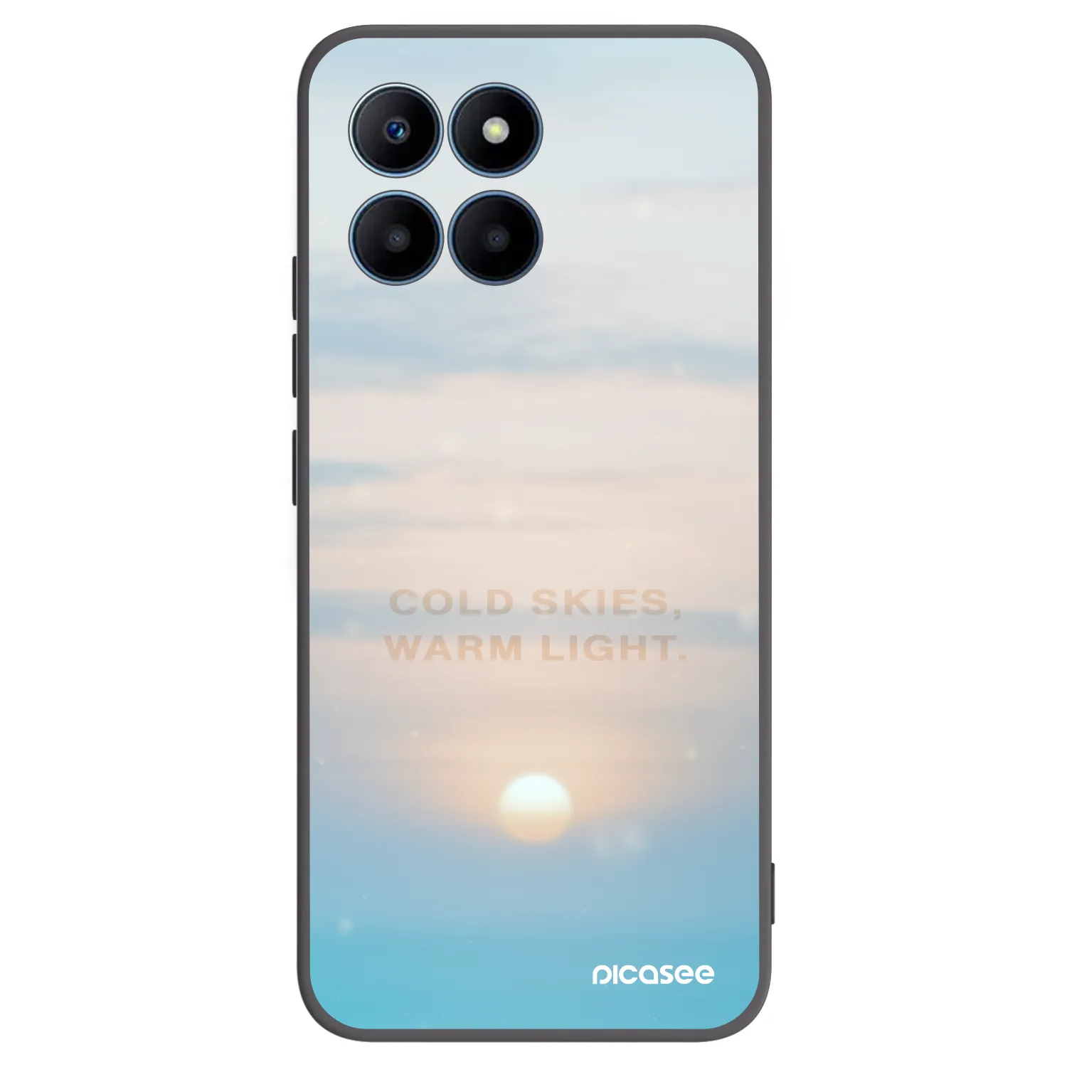 Picasee silikonowe czarne etui na Honor 70 Lite - COLD SKIES