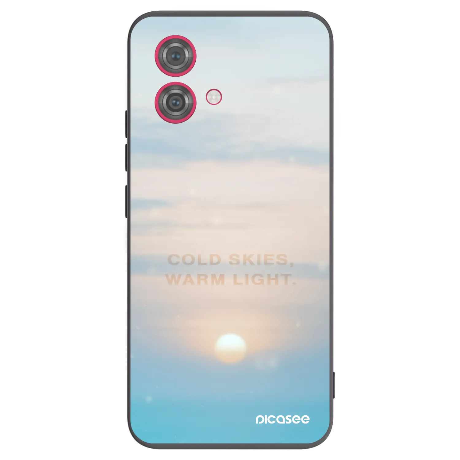 Picasee silikonowe czarne etui na Motorola Moto G84 5G - COLD SKIES