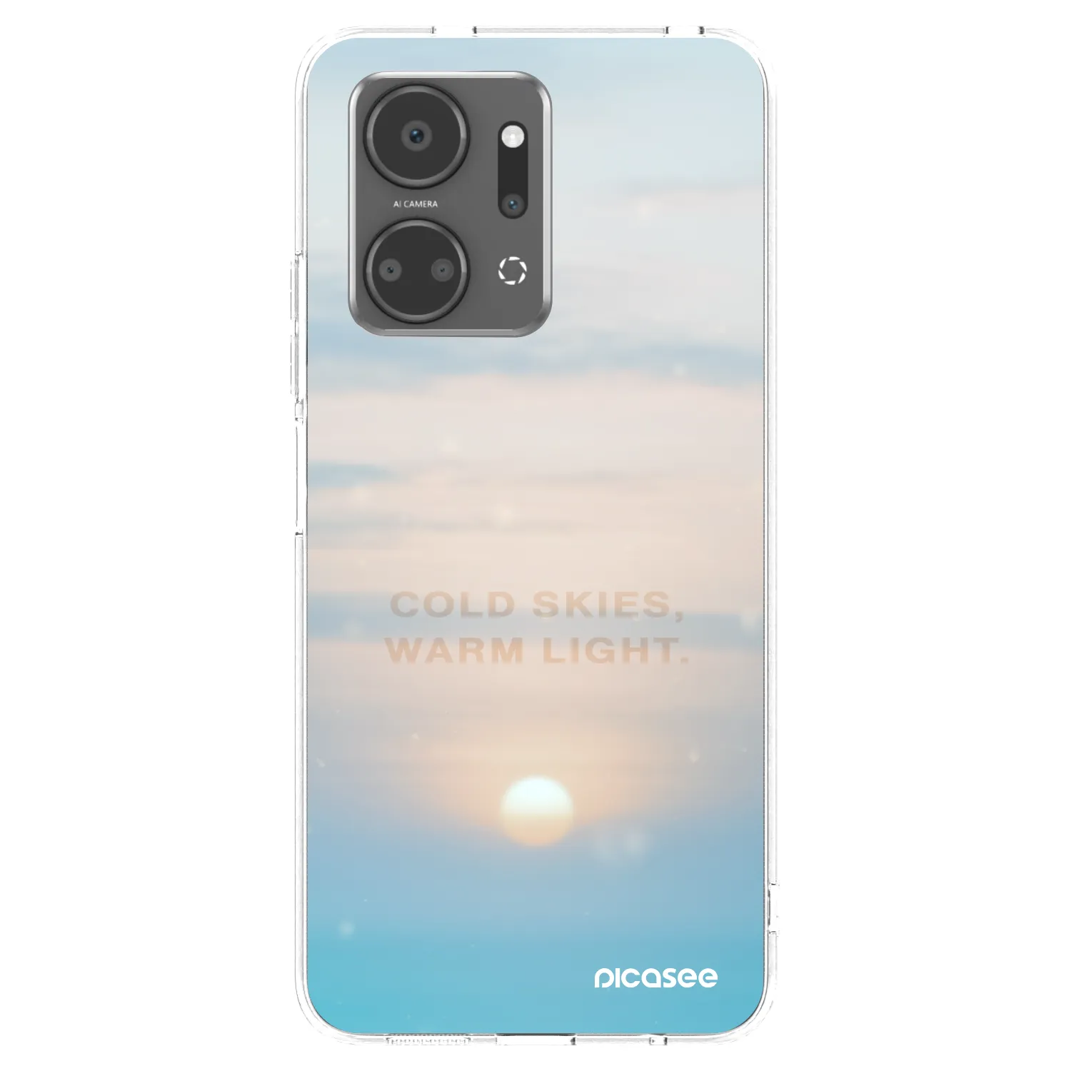 Picasee silikonowe przeźroczyste etui na Honor X7a - COLD SKIES