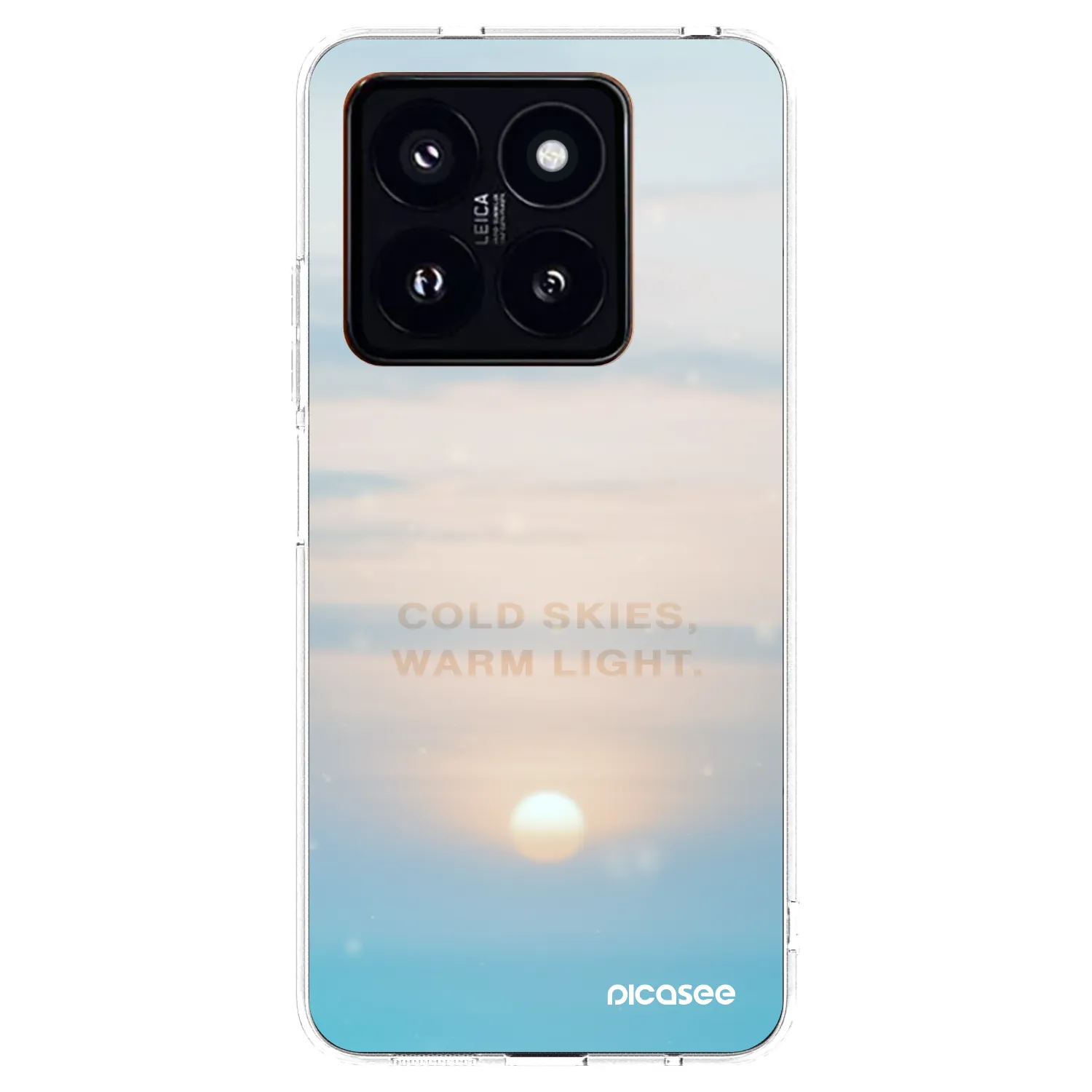 Picasee silikonowe przeźroczyste etui na Xiaomi 14 Pro - COLD SKIES
