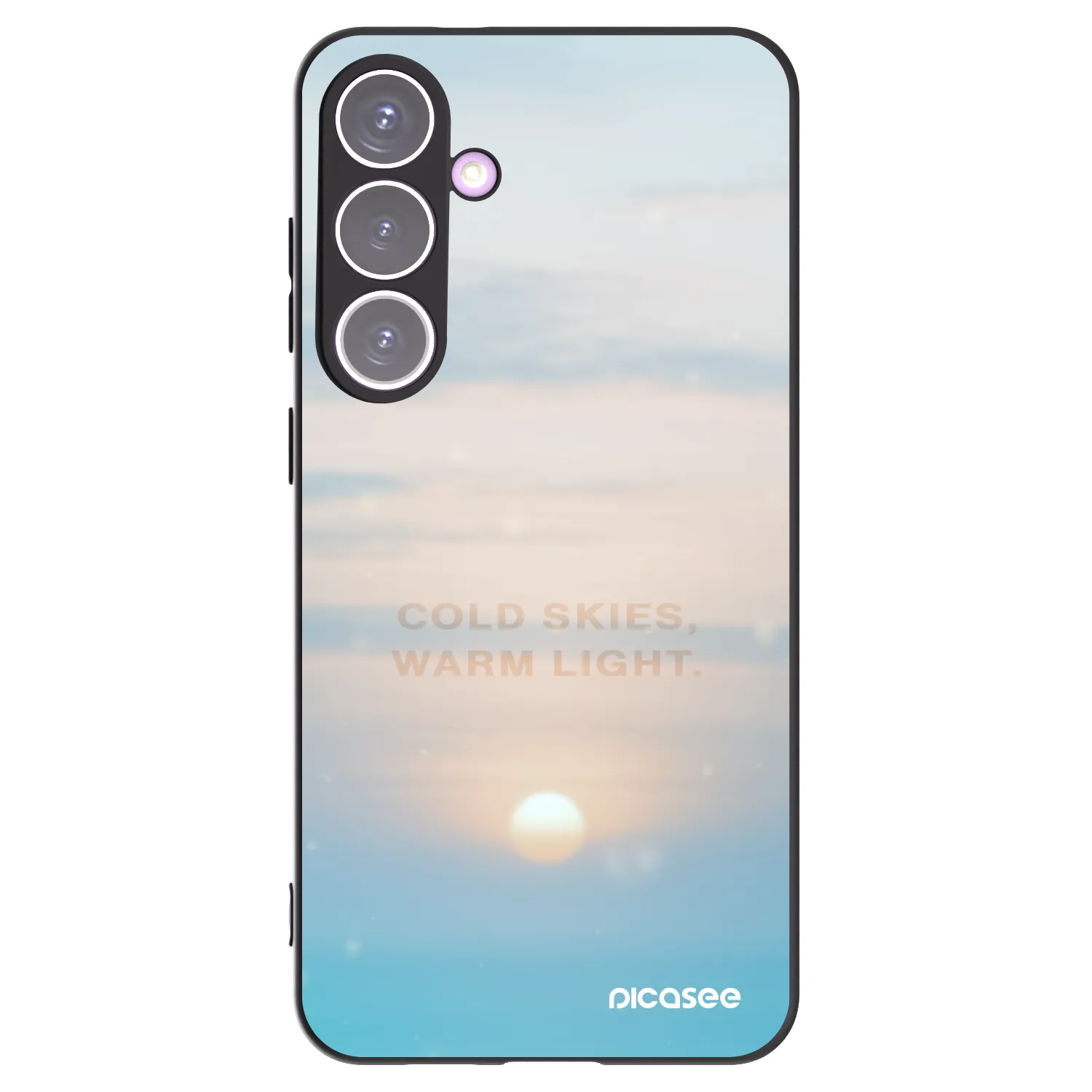 Picasee silikonowe czarne etui na Samsung Galaxy S24+ S926B 5G - COLD SKIES