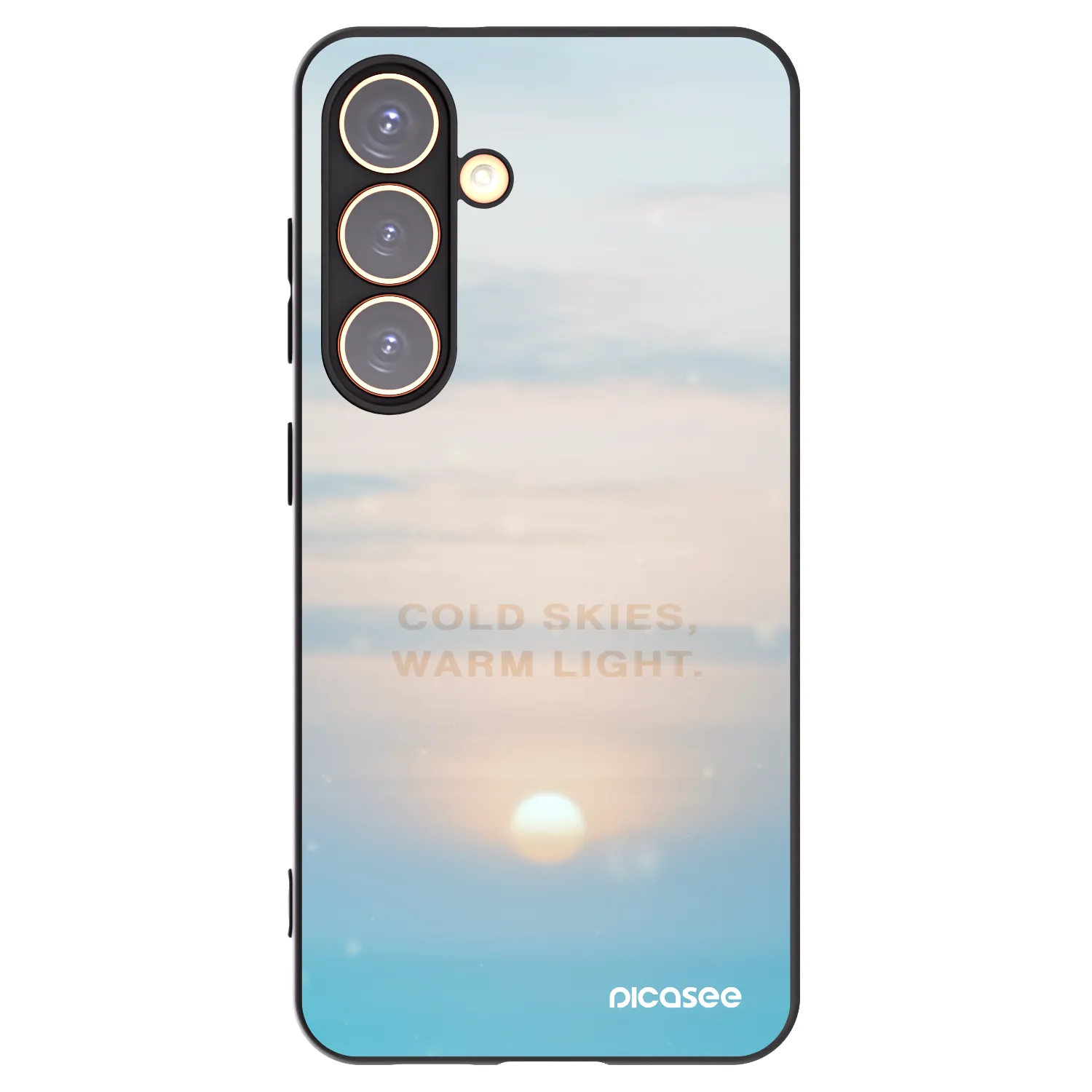 Picasee silikonowe czarne etui na Samsung Galaxy S24 S921B 5G - COLD SKIES