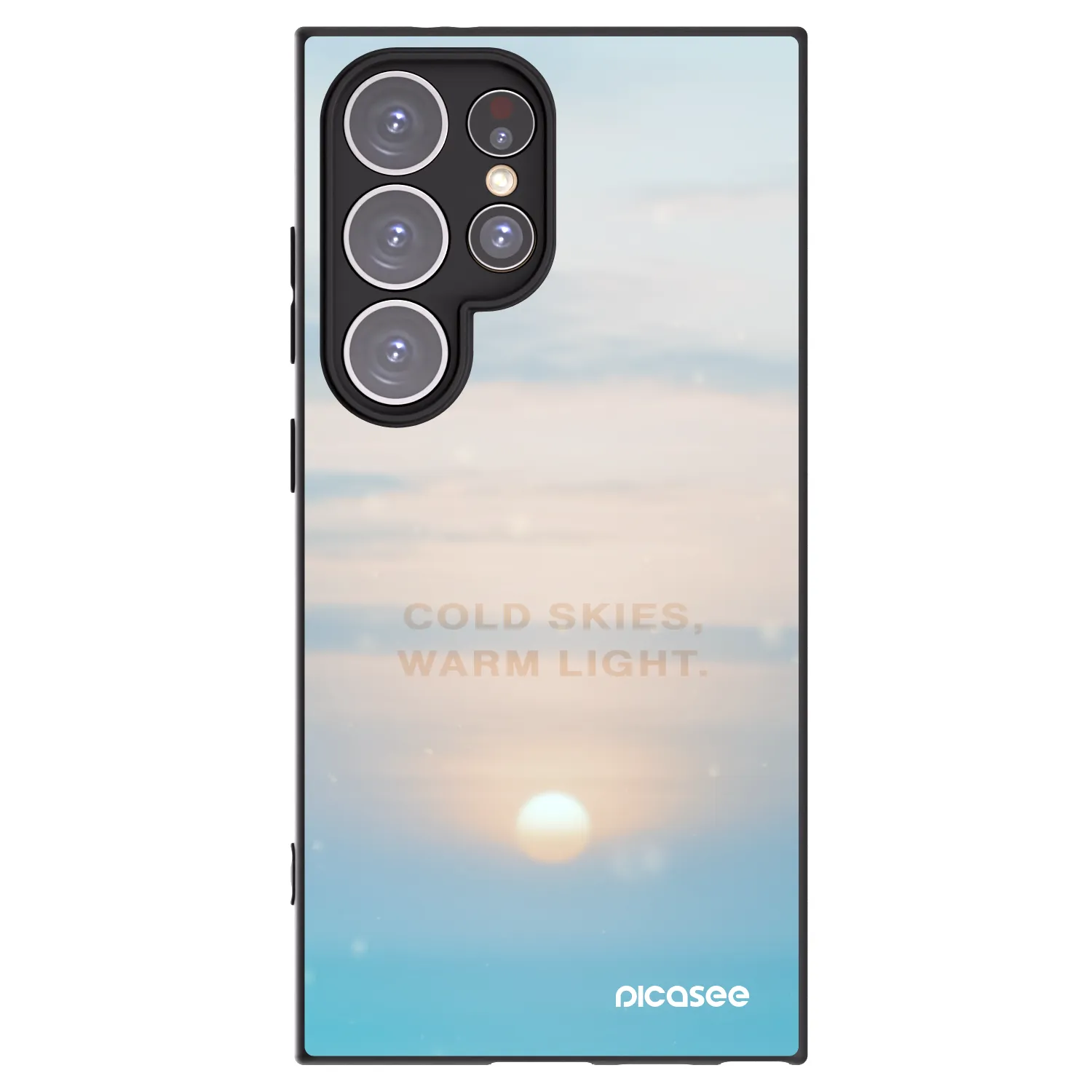 Picasee silikonowe czarne etui na Samsung Galaxy S24 Ultra S928B 5G - COLD SKIES