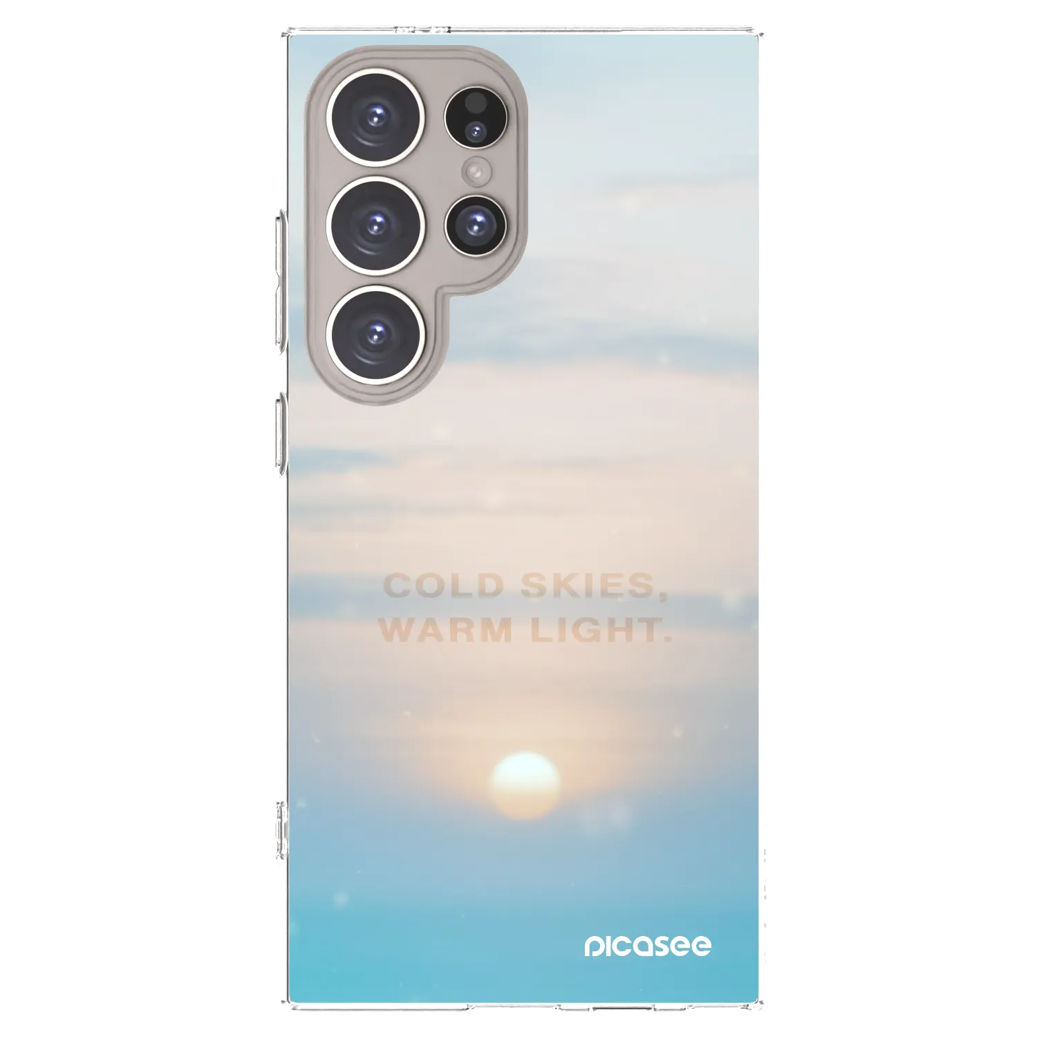 Picasee silikonowe przeźroczyste etui na Samsung Galaxy S24 Ultra S928B 5G - COLD SKIES
