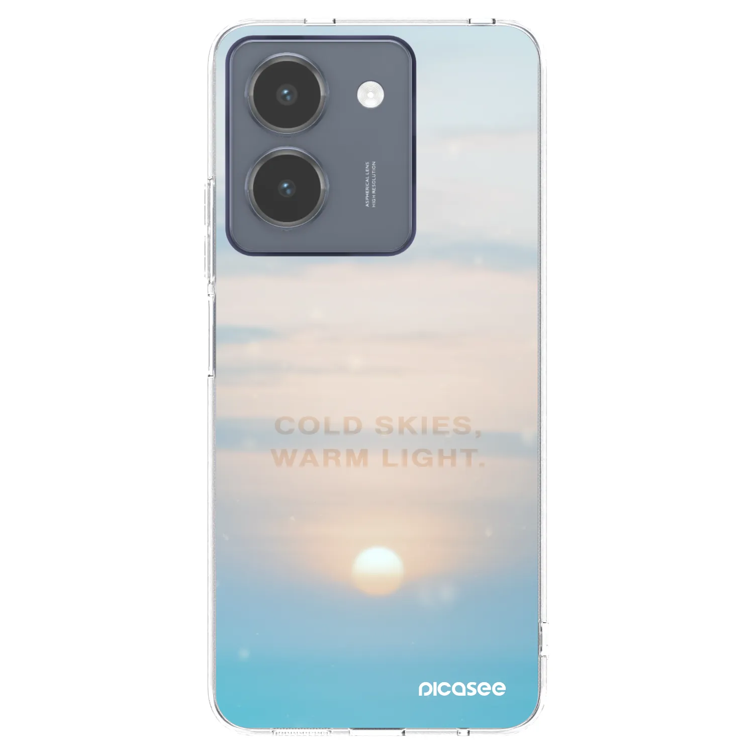 Picasee silikonowe przeźroczyste etui na Vivo Y36 4G - COLD SKIES