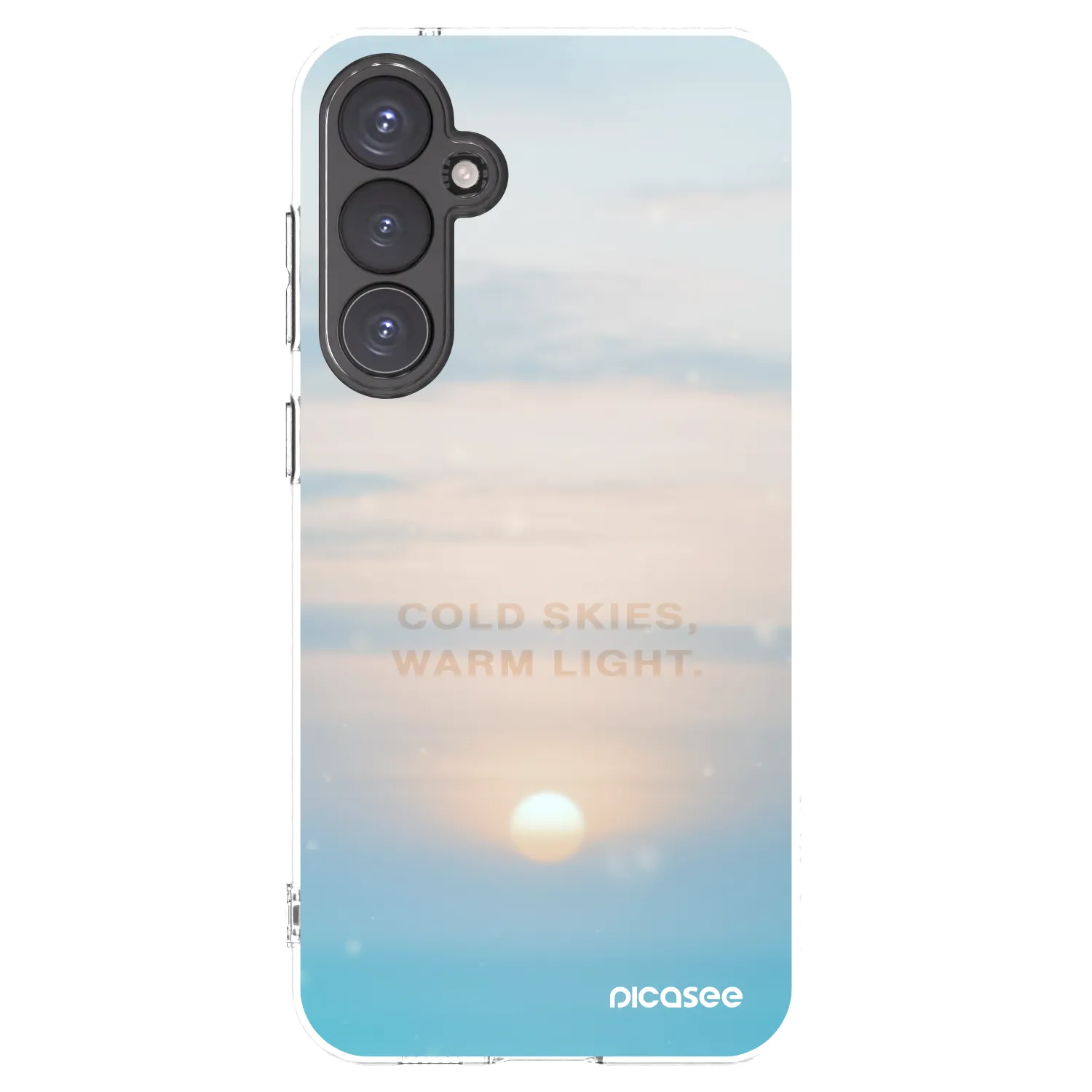 Picasee silikonowe przeźroczyste etui na Samsung Galaxy S23 FE S711B - COLD SKIES