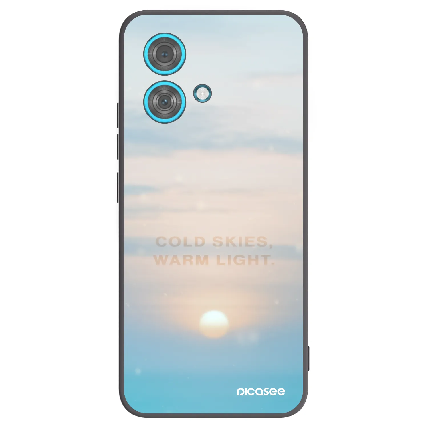 Picasee silikonowe czarne etui na Motorola Edge 40 Neo - COLD SKIES