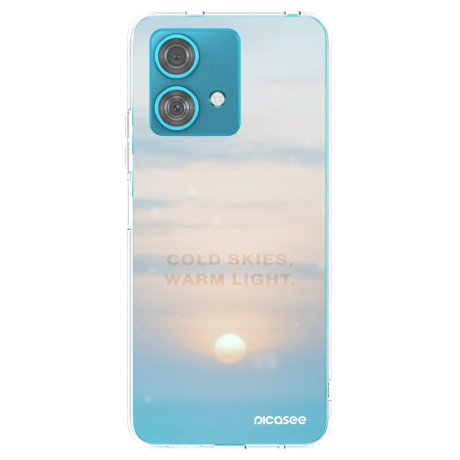 Picasee silikonowe przeźroczyste etui na Motorola Edge 40 Neo - COLD SKIES