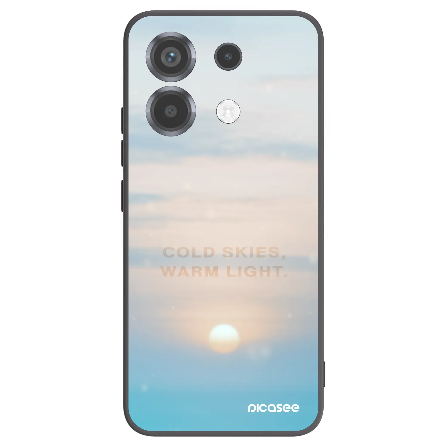 Picasee silikonowe czarne etui na Xiaomi Poco X6 - COLD SKIES