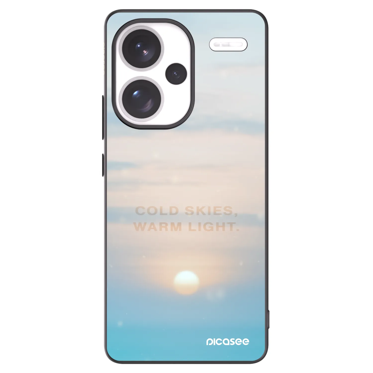 Picasee silikonowe czarne etui na Xiaomi Redmi Note 13 Pro+ 5G - COLD SKIES
