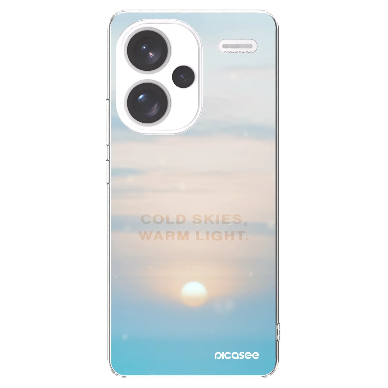 Picasee silikonowe przeźroczyste etui na Xiaomi Redmi Note 13 Pro+ 5G - COLD SKIES