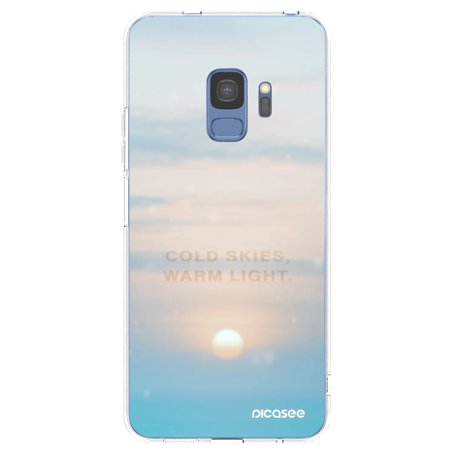 Picasee silikonowe przeźroczyste etui na Samsung Galaxy S9 G960F - COLD SKIES