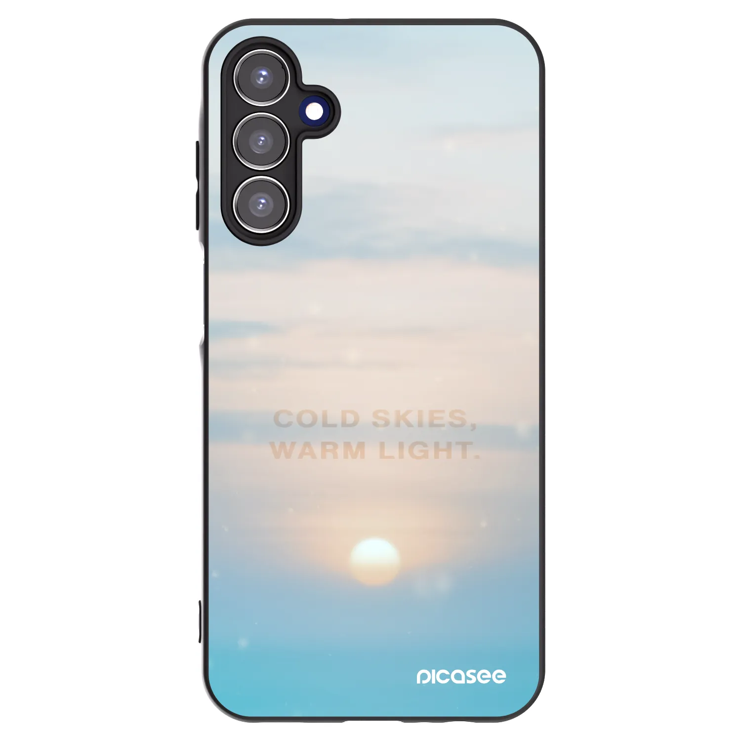 Picasee silikonowe czarne etui na Samsung Galaxy A15 A156B 5G - COLD SKIES