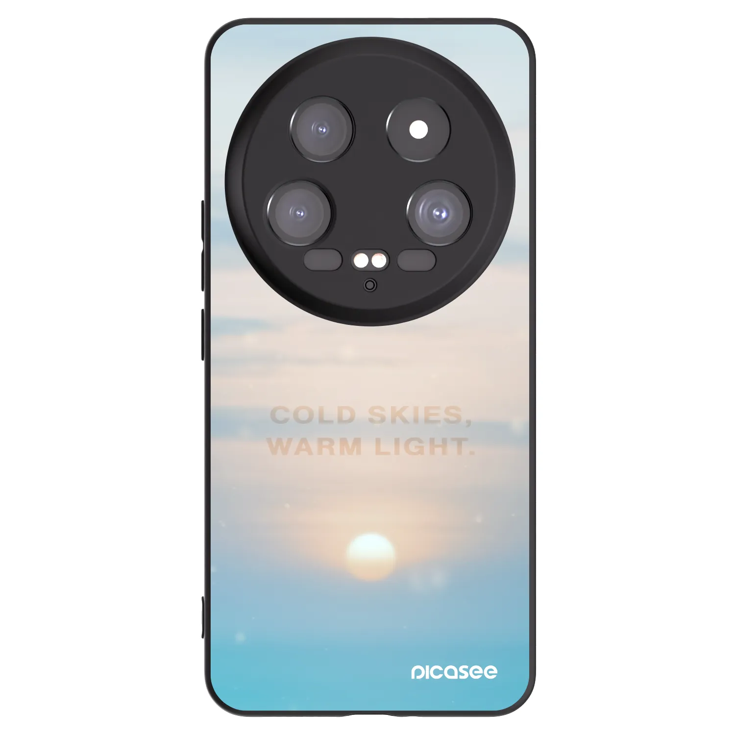 Picasee silikonowe czarne etui na Xiaomi 14 Ultra - COLD SKIES