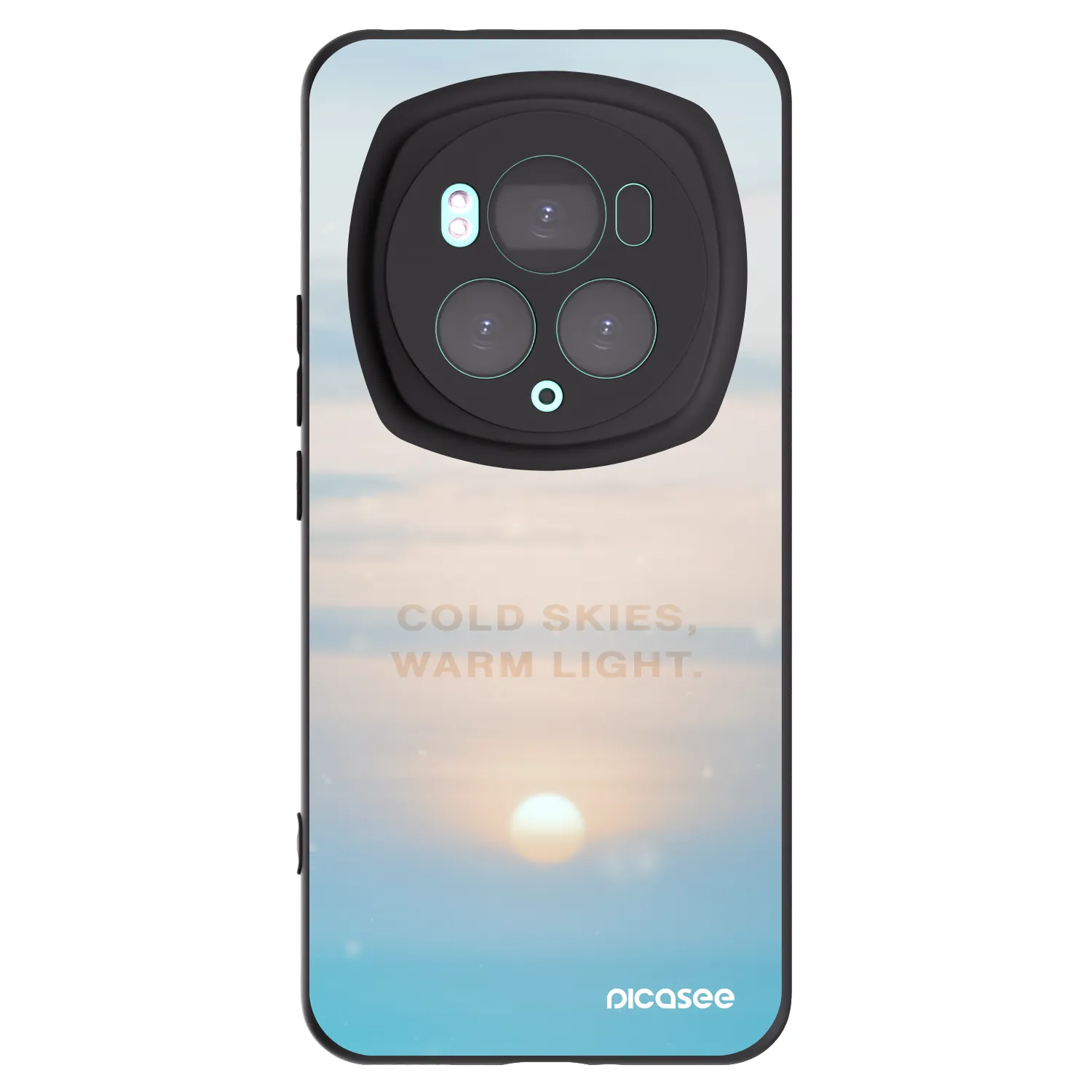 Picasee silikonowe czarne etui na Honor Magic6 Pro - COLD SKIES