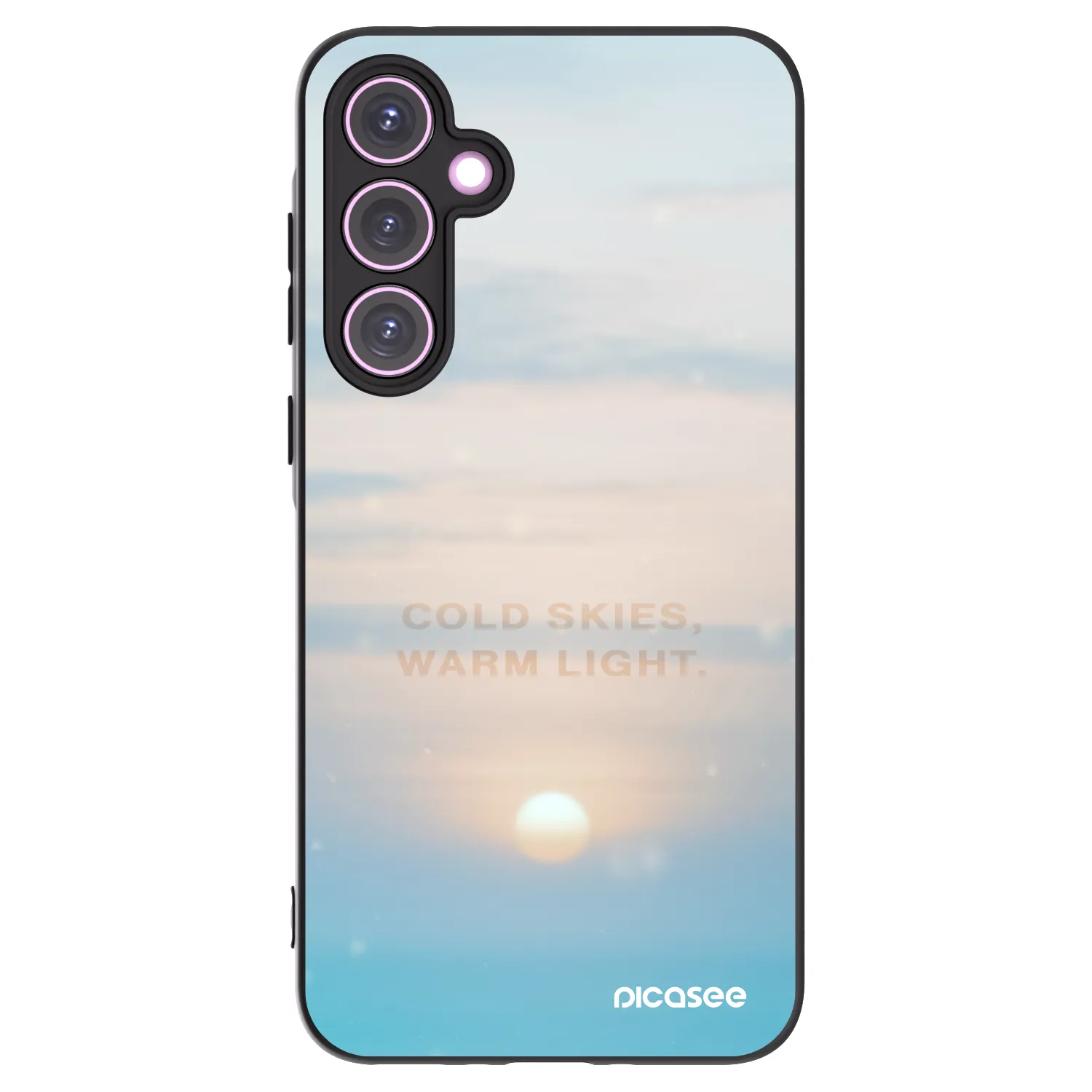 Picasee silikonowe czarne etui na Samsung Galaxy A35 5G A356B - COLD SKIES