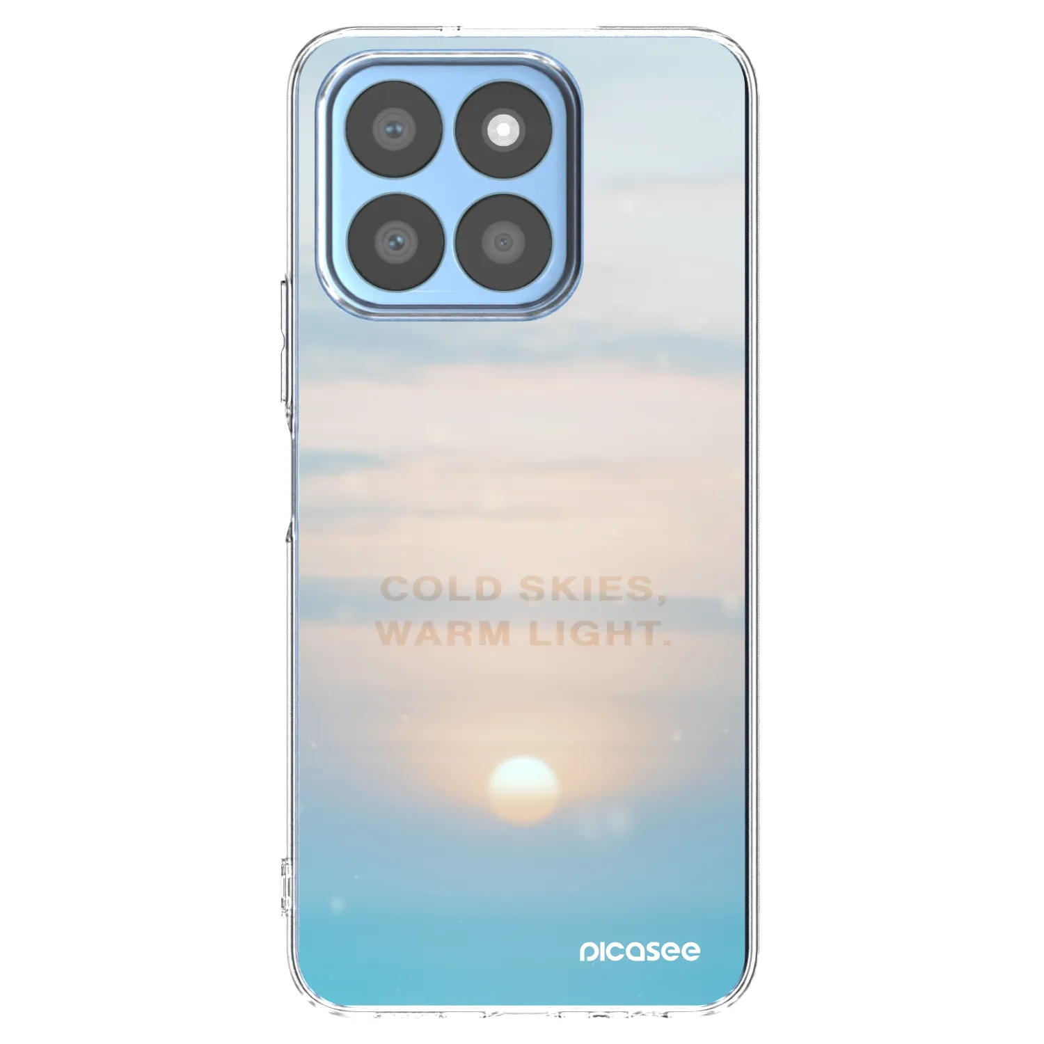 Picasee silikonowe przeźroczyste etui na Honor X8b - COLD SKIES