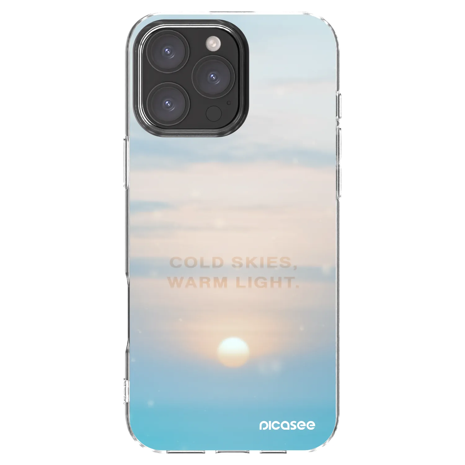 Picasee silikonowe przeźroczyste etui na Apple iPhone 16 Pro Max - COLD SKIES