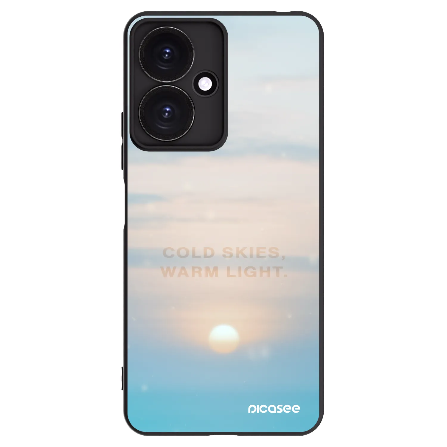 Picasee silikonowe czarne etui na Xiaomi Redmi 13C 5G - COLD SKIES