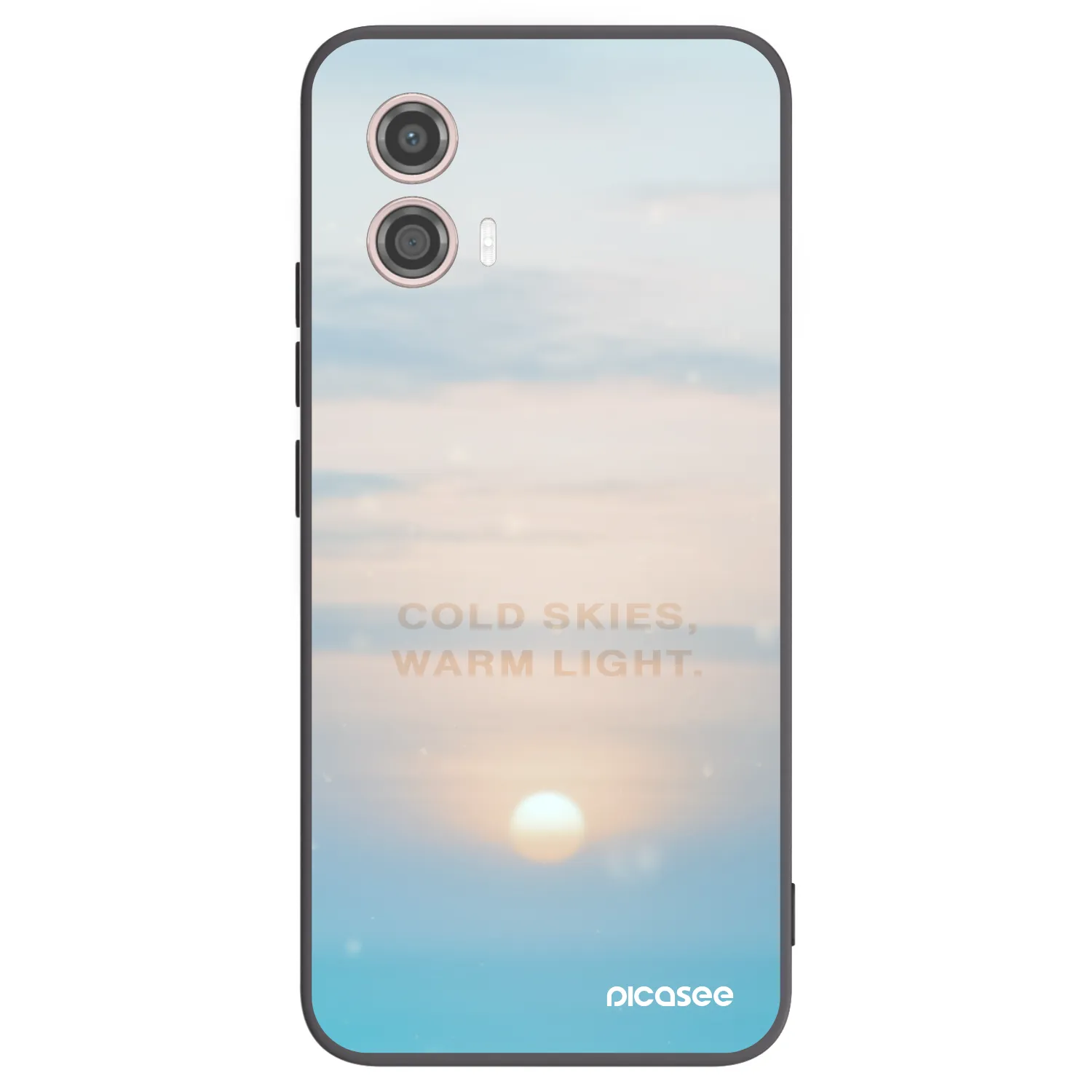 Picasee silikonowe czarne etui na Motorola Moto G53 5G - COLD SKIES