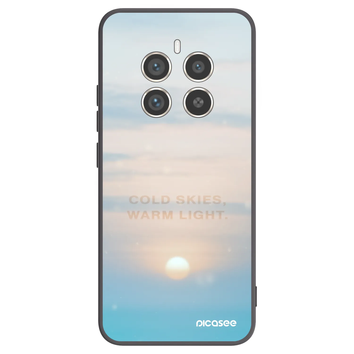 Picasee silikonowe czarne etui na Realme 12 Pro 5G - COLD SKIES