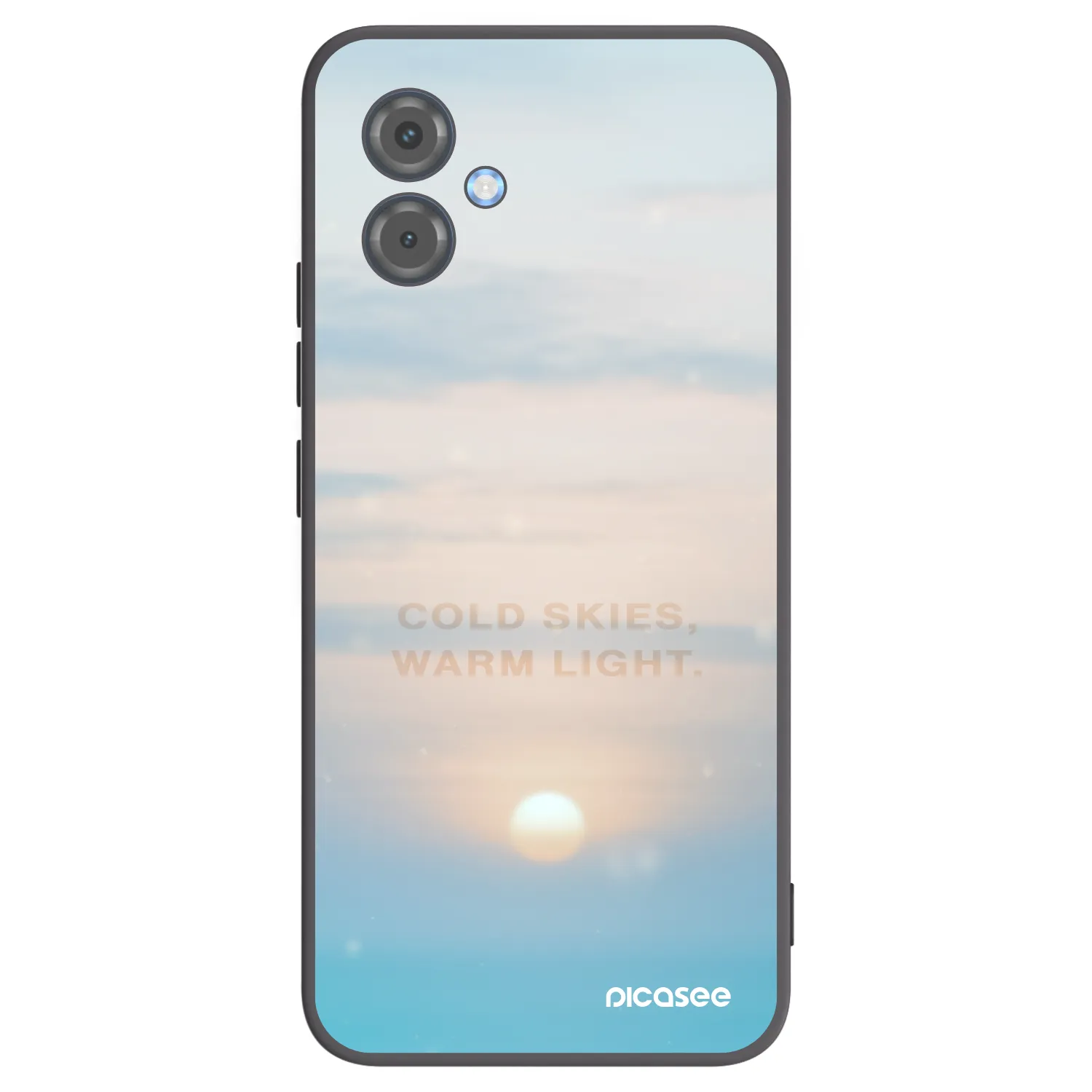 Picasee silikonowe czarne etui na Motorola Moto G14 - COLD SKIES