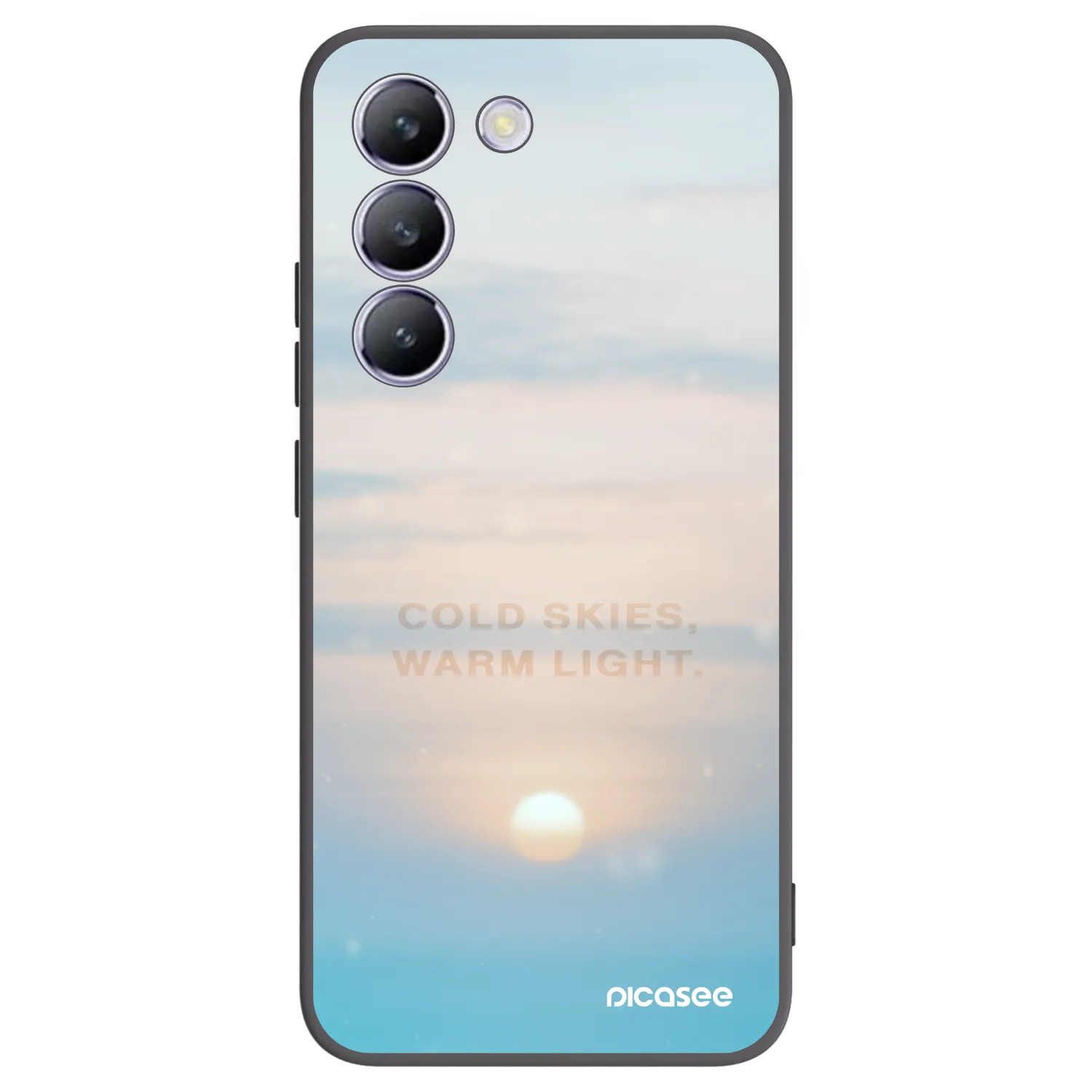 Picasee silikonowe czarne etui na Vivo V40 SE 5G - COLD SKIES