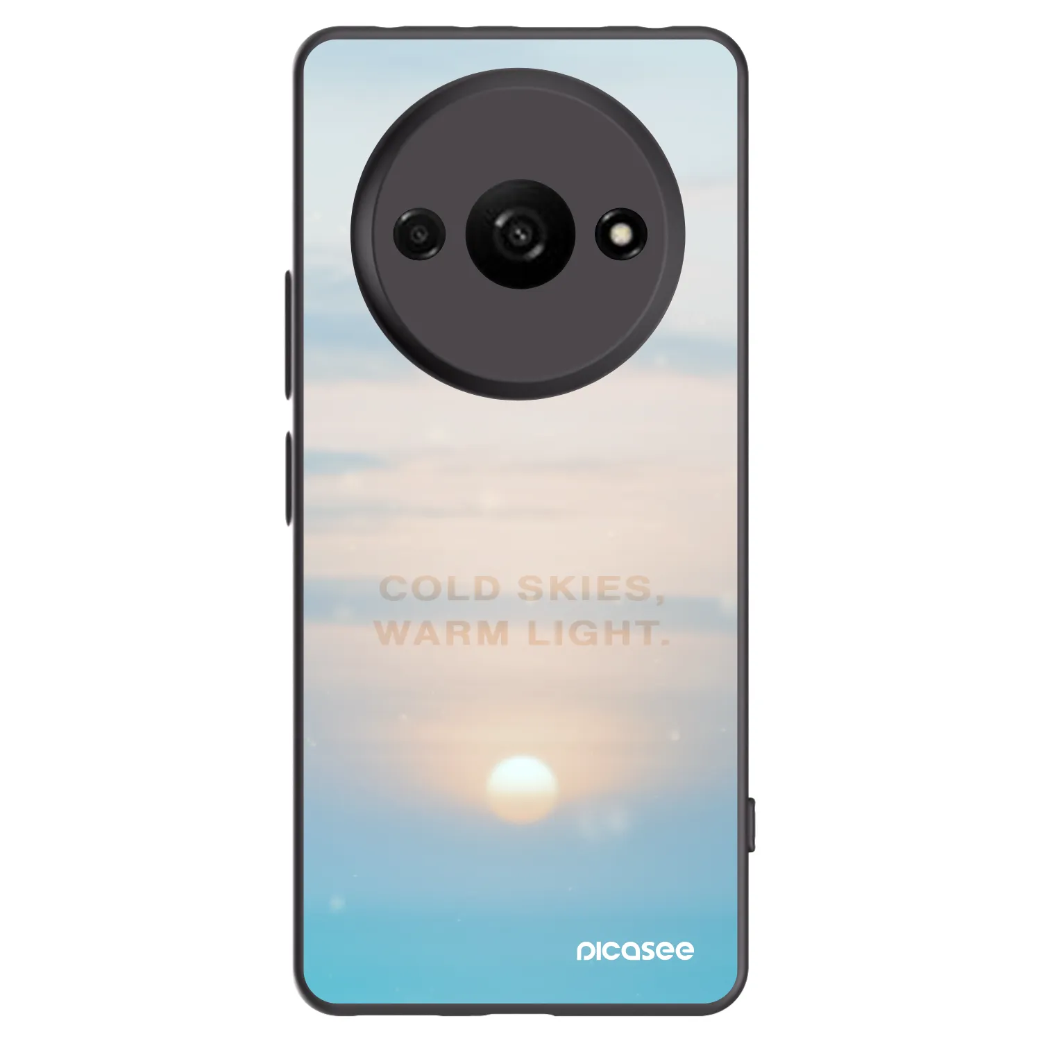 Picasee silikonowe czarne etui na Xiaomi Redmi A3 - COLD SKIES