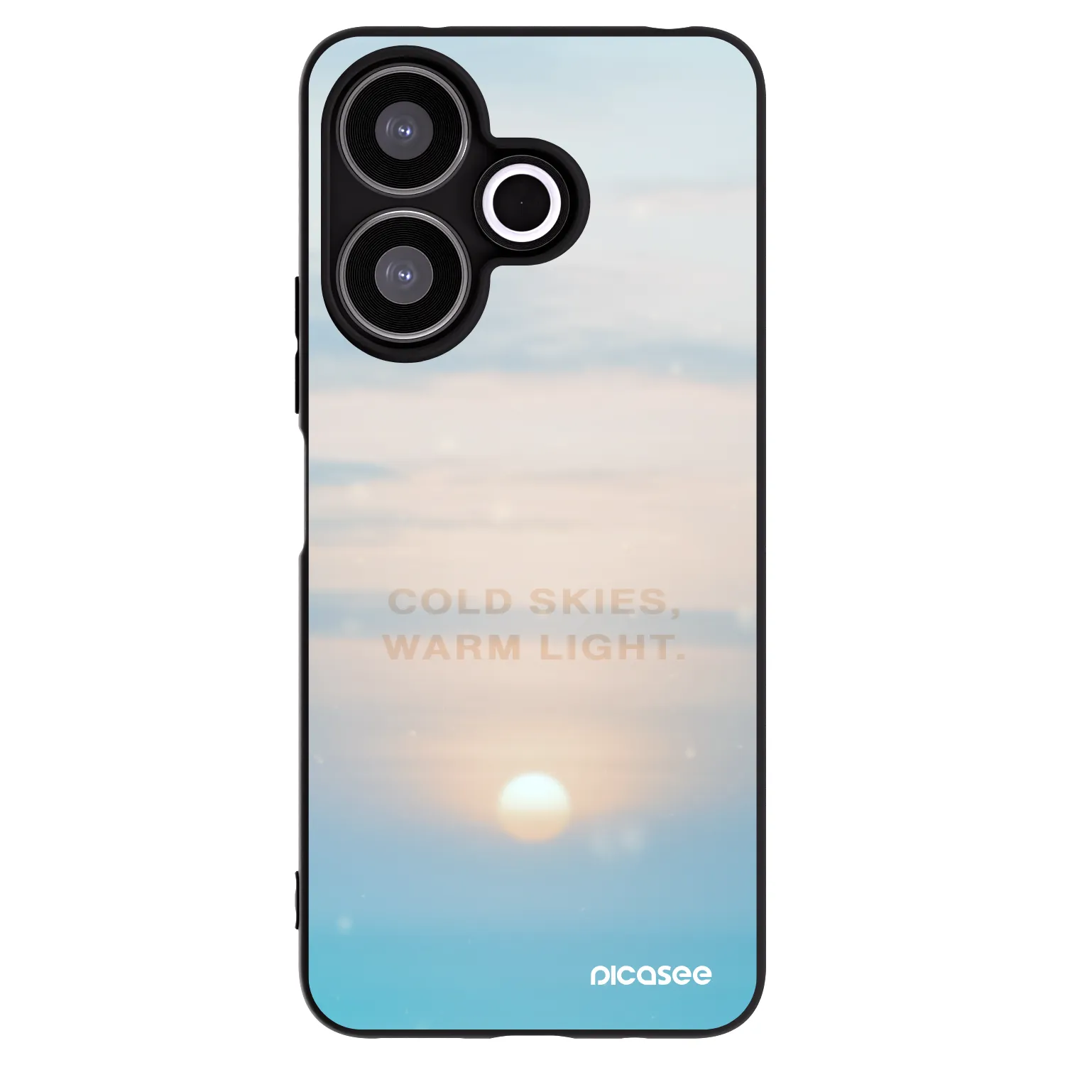 Picasee silikonowe czarne etui na Xiaomi Redmi 13 4G - COLD SKIES