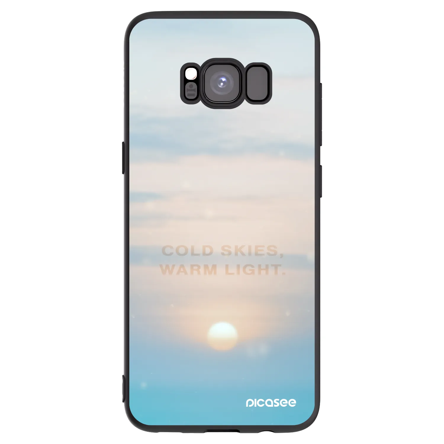 Picasee silikonowe czarne etui na Samsung Galaxy S8 G950F - COLD SKIES
