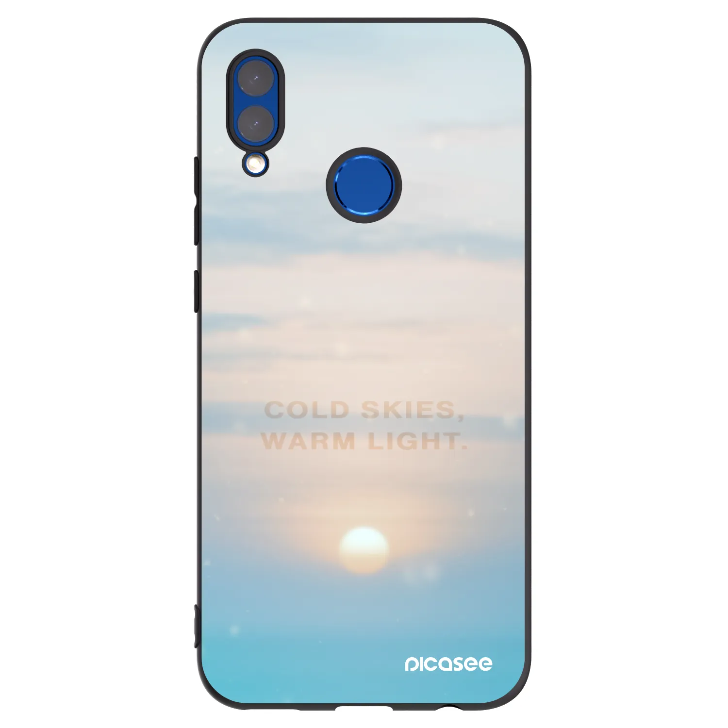 Picasee silikonowe czarne etui na Honor 10 Lite - COLD SKIES