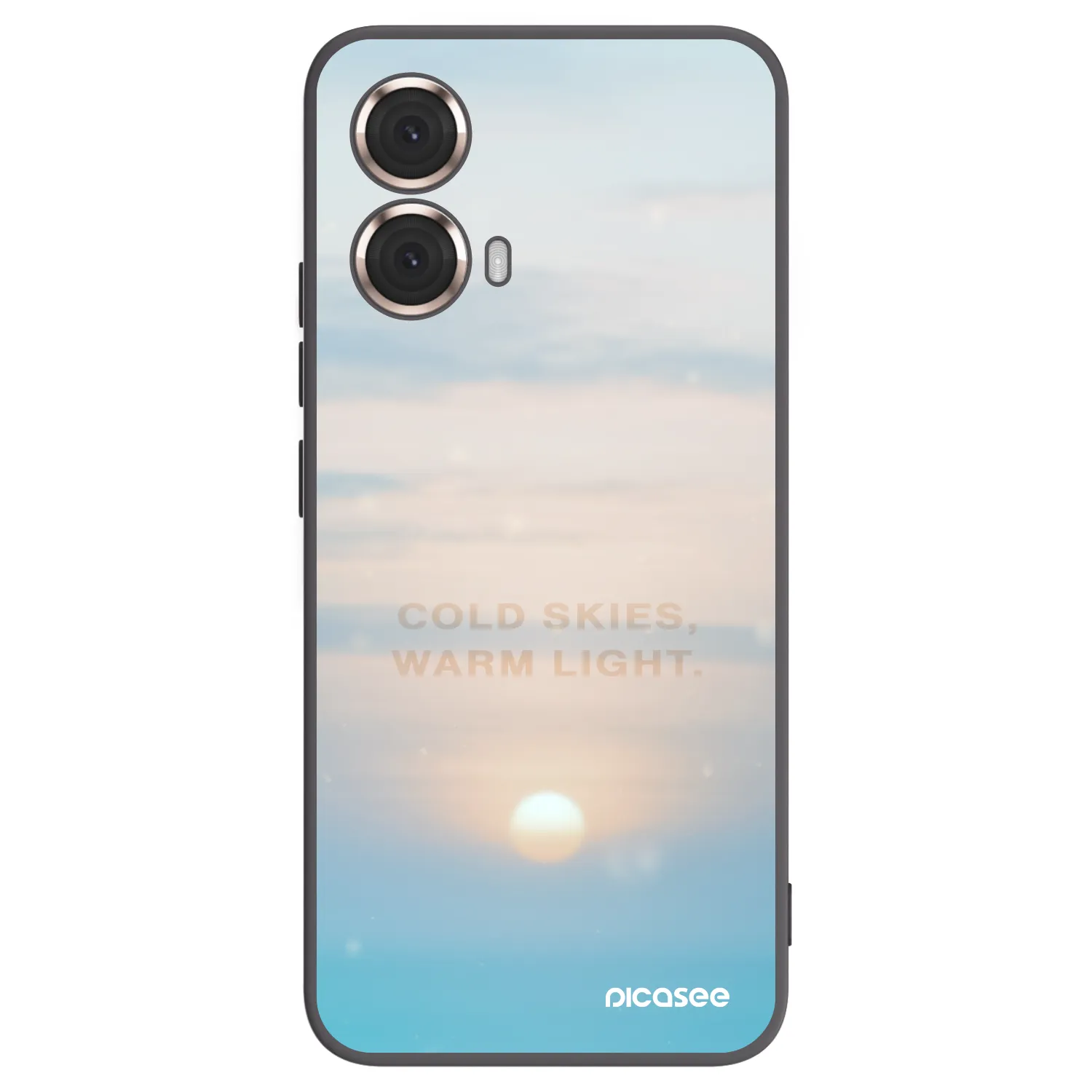 Picasee silikonowe czarne etui na Motorola Moto G85 - COLD SKIES