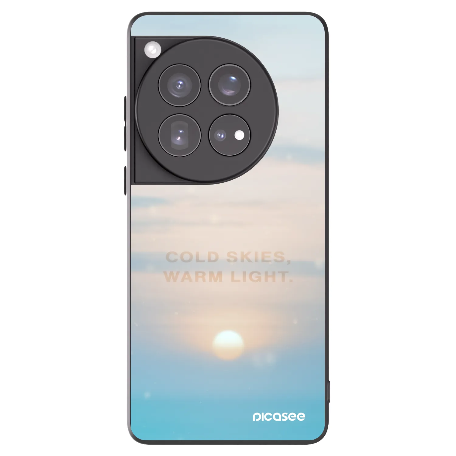 Picasee silikonowe czarne etui na OnePlus 12 5G - COLD SKIES