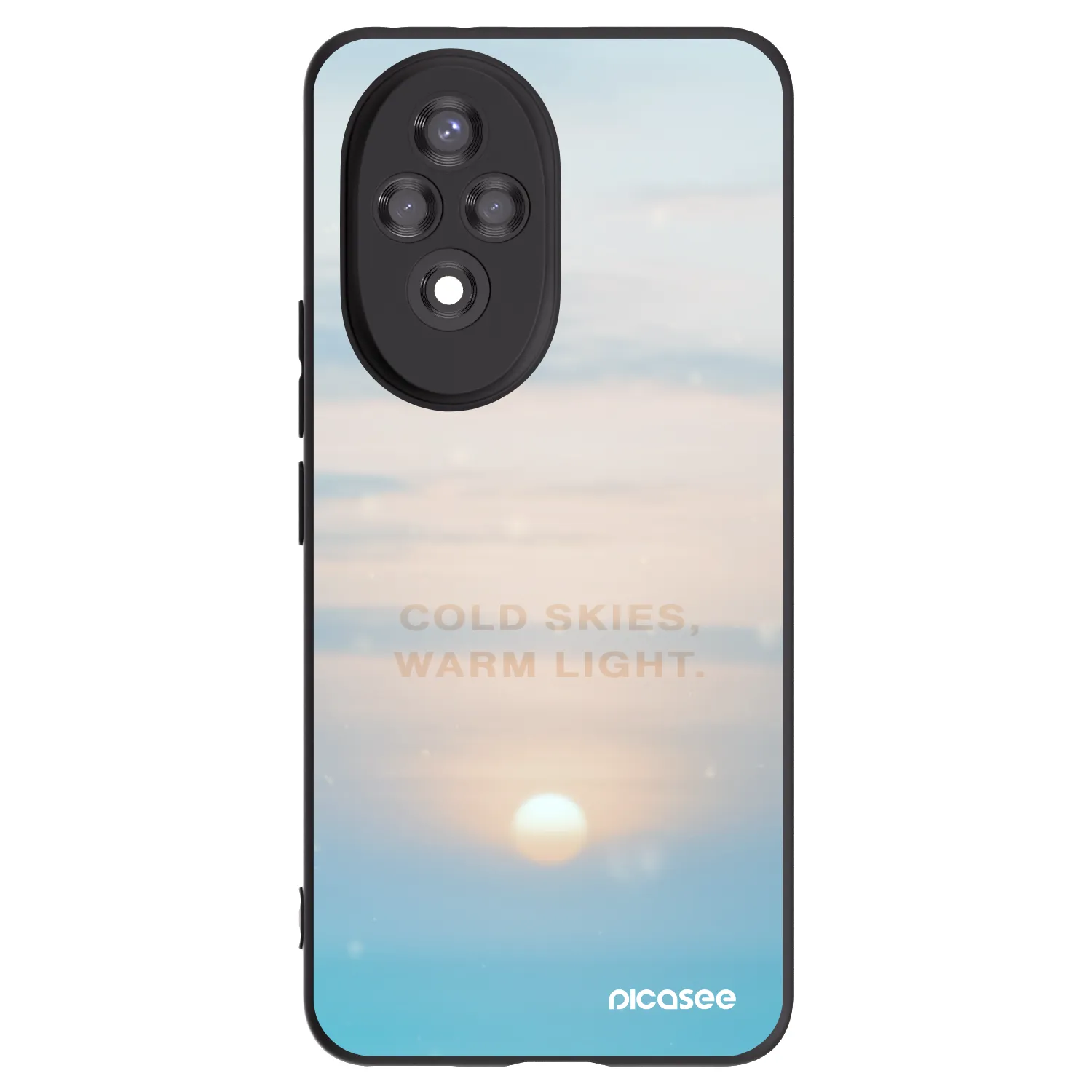 Picasee silikonowe czarne etui na Honor 200 Pro 5G - COLD SKIES