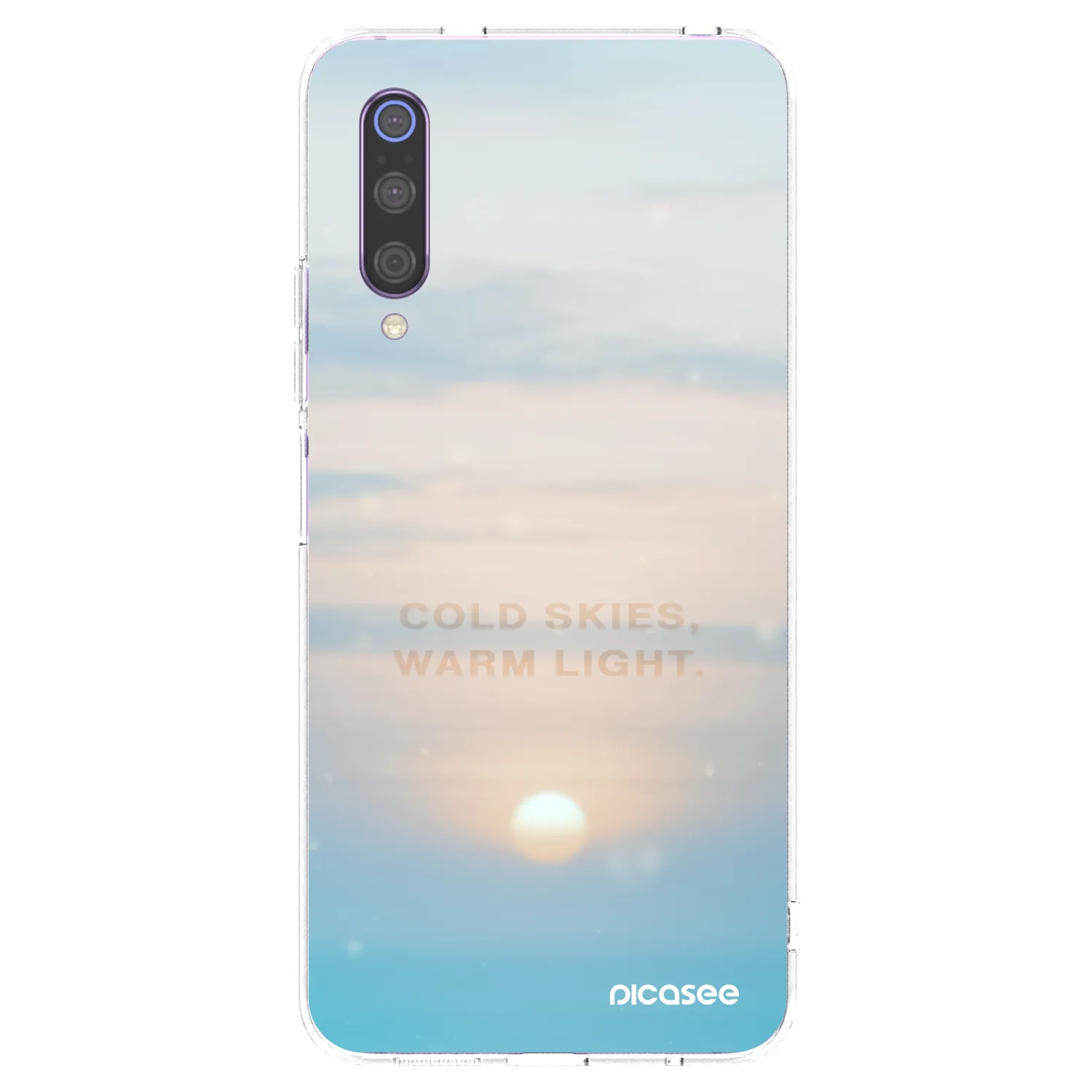 Picasee silikonowe przeźroczyste etui na Xiaomi Mi 9 - COLD SKIES