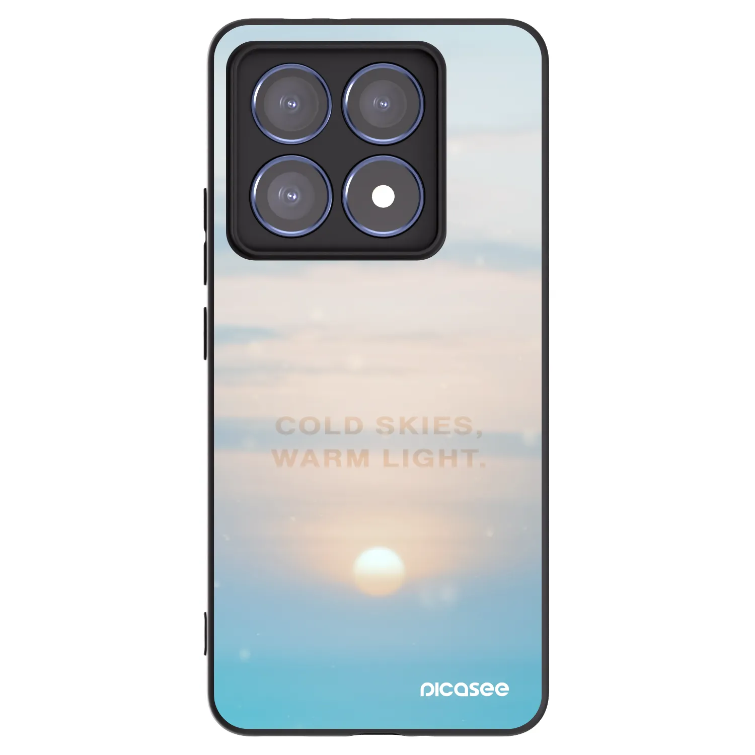 Picasee silikonowe czarne etui na Xiaomi 14T Pro - COLD SKIES