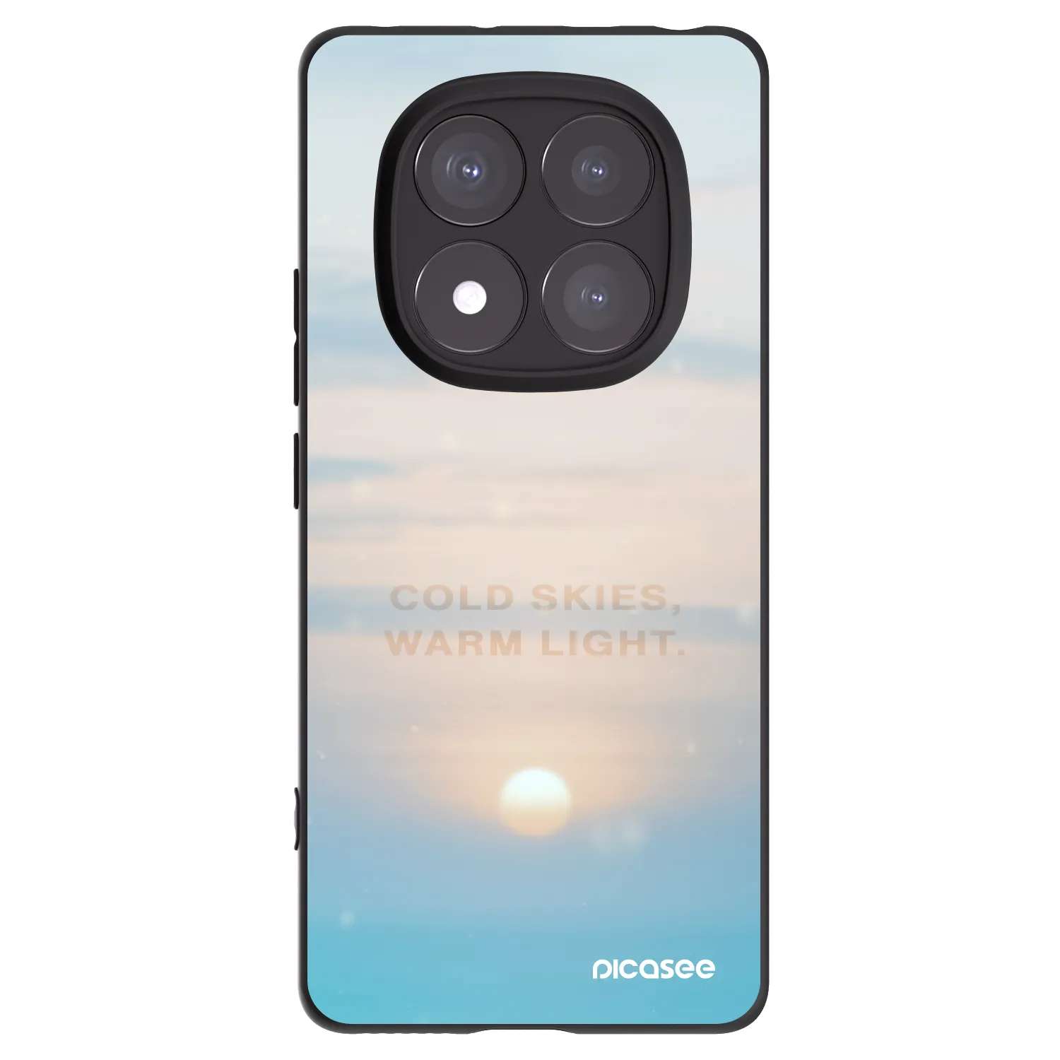 Picasee silikonowe czarne etui na Xiaomi Redmi Note 14 Pro+ 5G - COLD SKIES