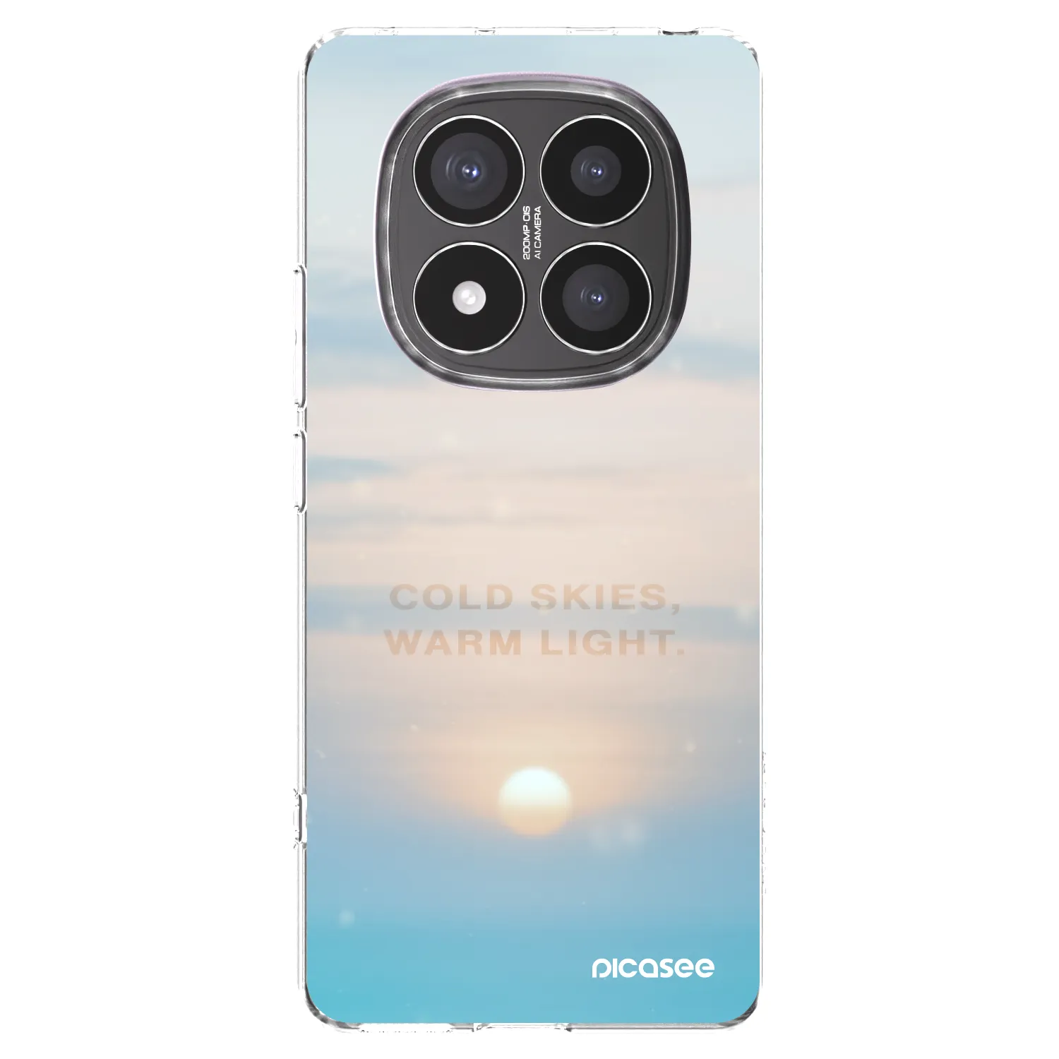 Picasee silikonowe przeźroczyste etui na Xiaomi Redmi Note 14 Pro+ 5G - COLD SKIES