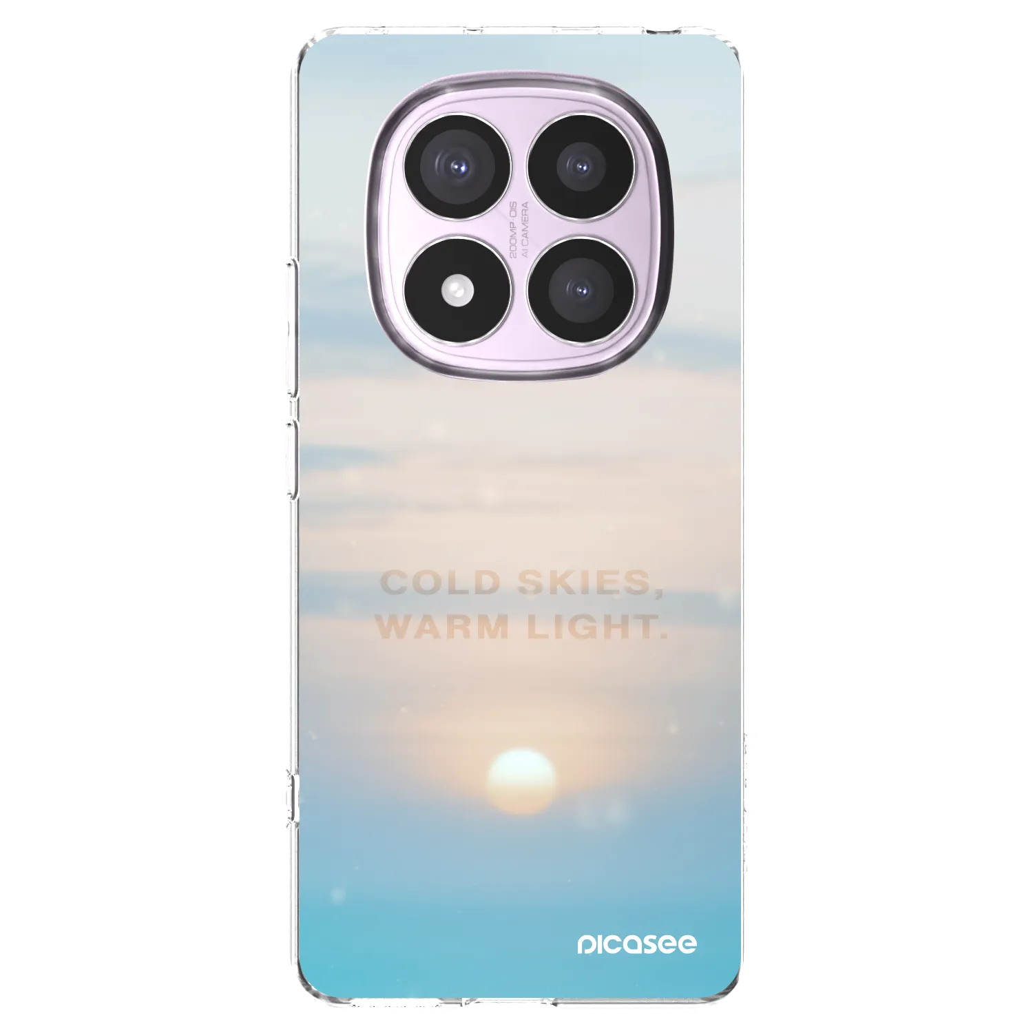 Picasee silikonowe przeźroczyste etui na Xiaomi Redmi Note 14 Pro 5G - COLD SKIES
