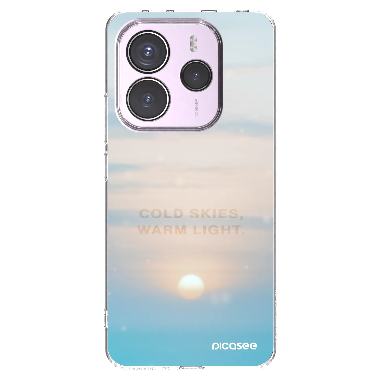Picasee silikonowe przeźroczyste etui na Xiaomi Redmi Note 14 5G - COLD SKIES