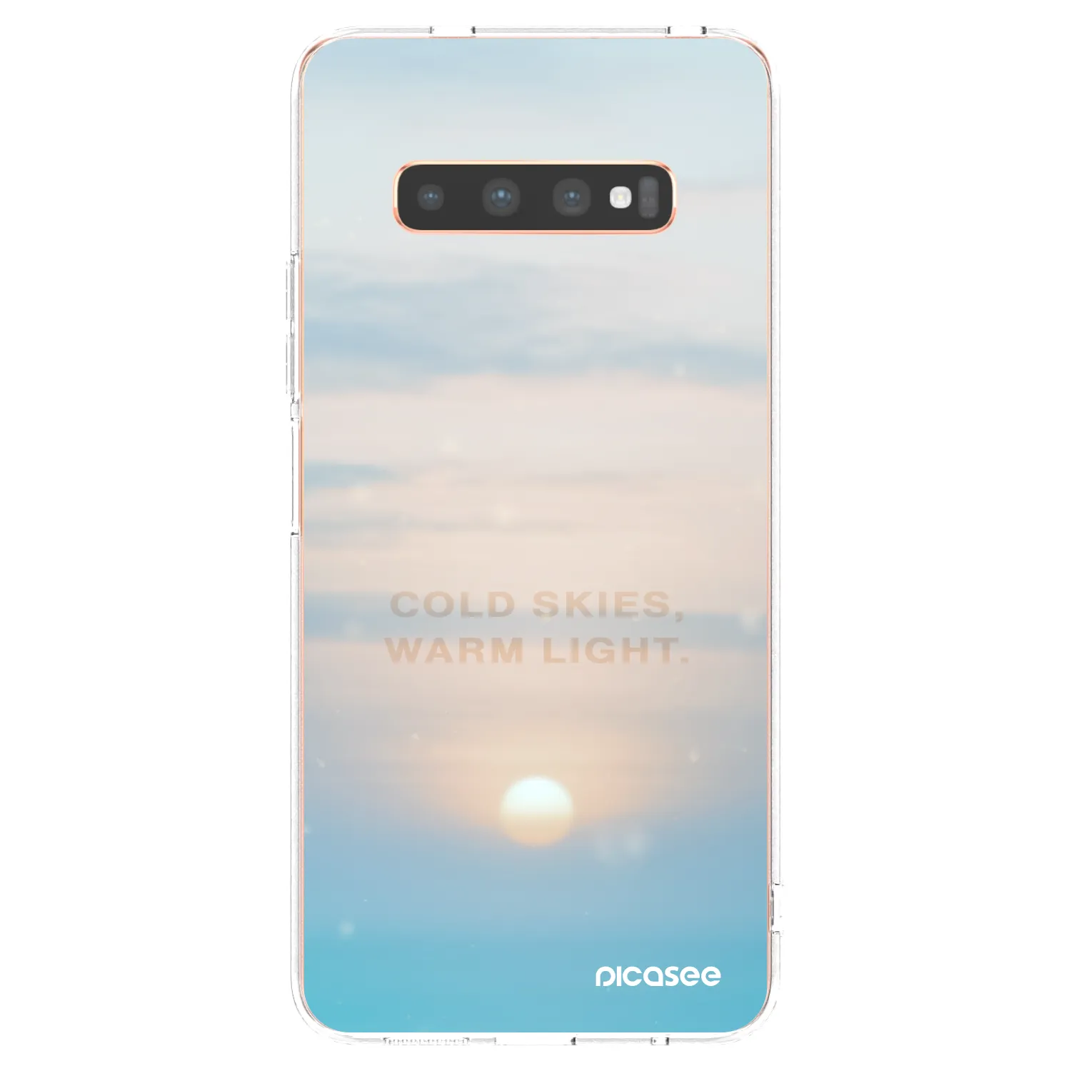 Picasee silikonowe przeźroczyste etui na Samsung Galaxy S10 Plus G975 - COLD SKIES